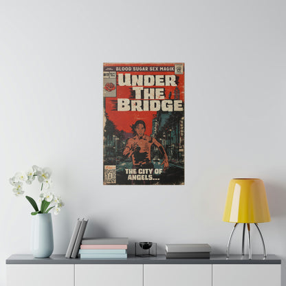 Red Hot Chili Peppers- Under The Bridge - Matte Canvas, Stretched, 0.75"