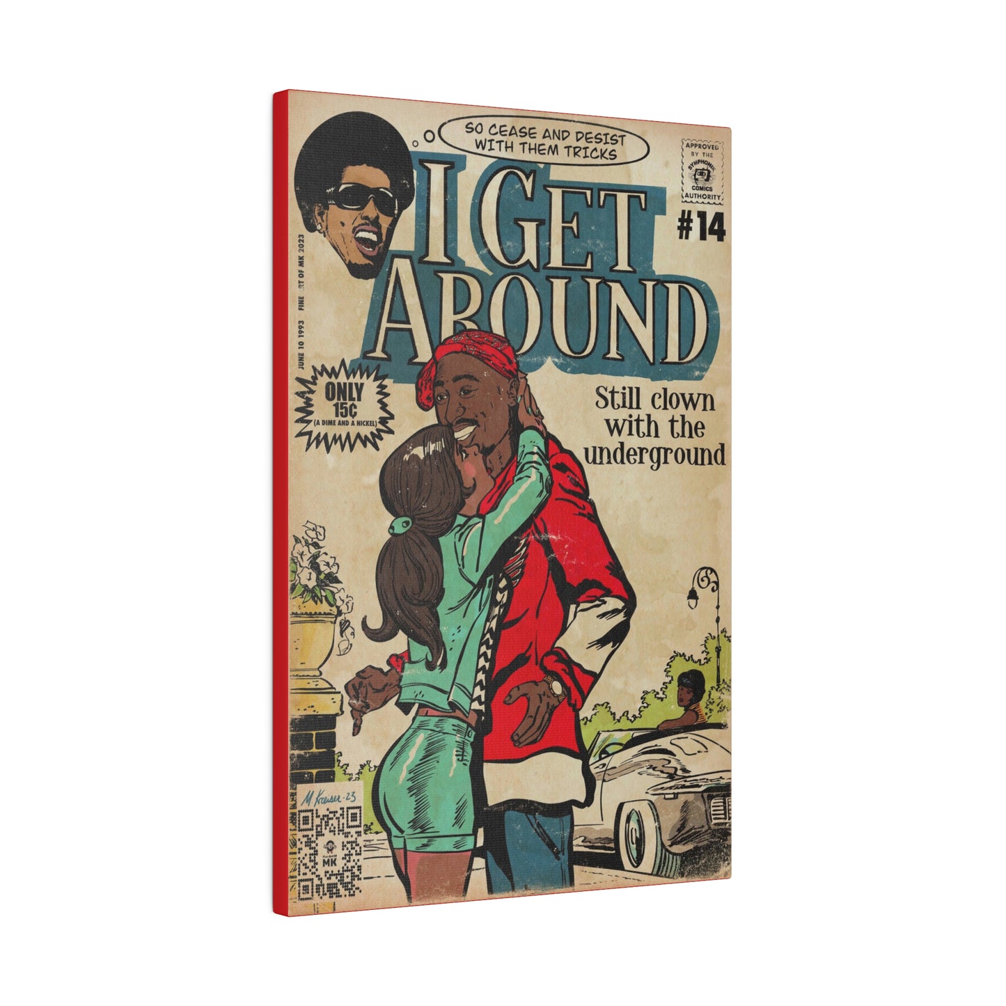 2Pac - I Get Around - Tupac - Matte Canvas, Stretched, 0.75"