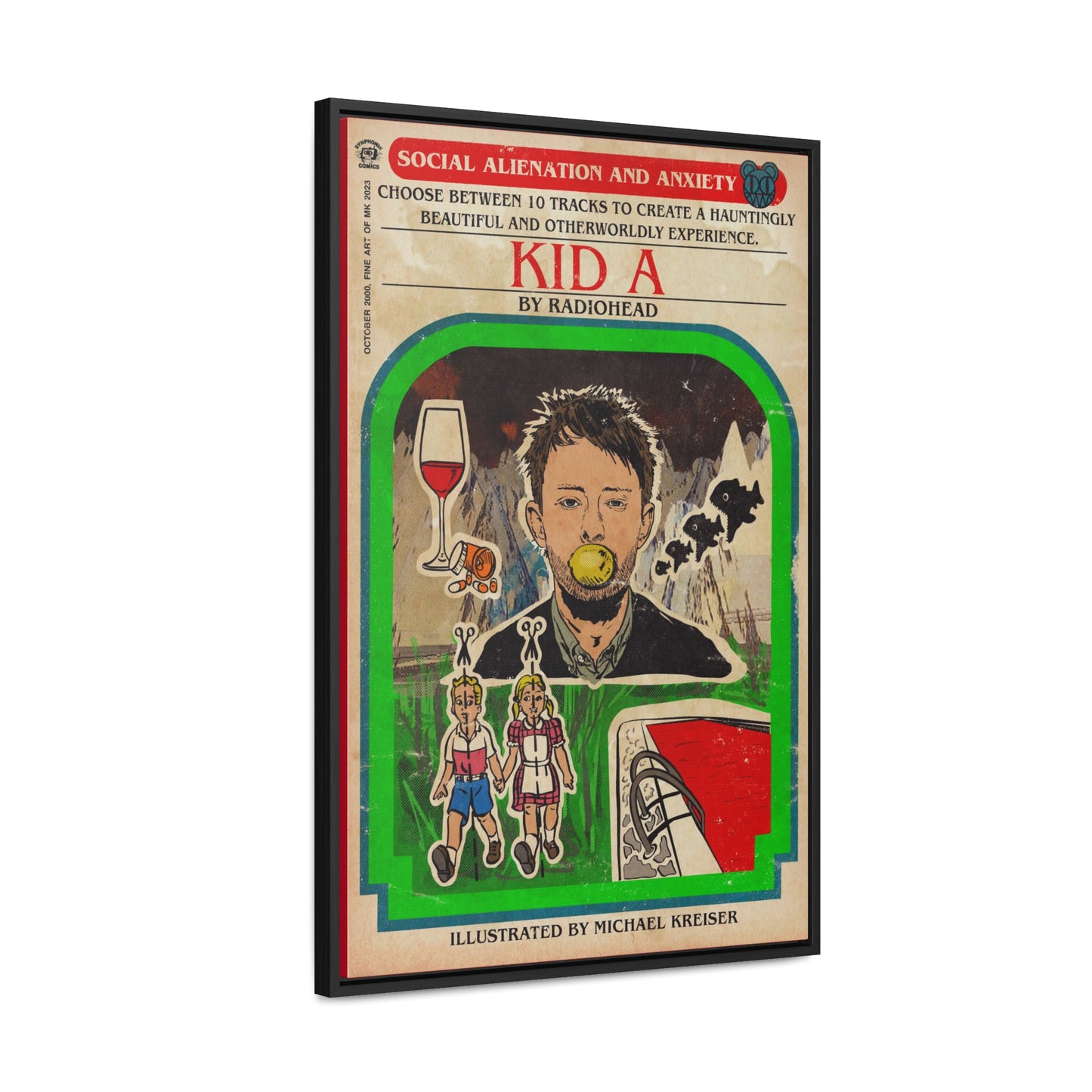 Radiohead- Kid A - Gallery Canvas Wraps, Vertical Frame