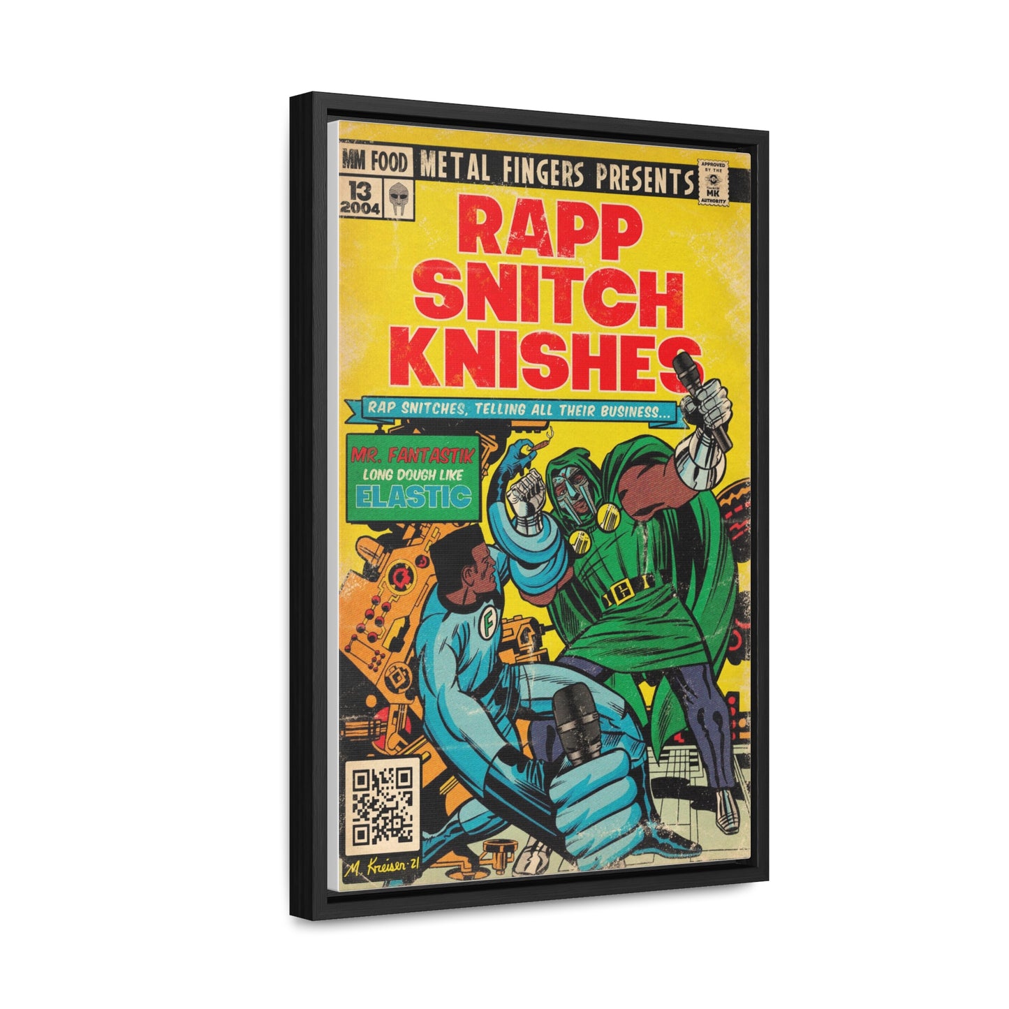 MF DOOM - Rapp Snitch Knishes - Gallery Canvas Wraps, Vertical Frame