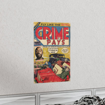 Freddie Gibbs - Crime Pays - Madlib - Vertical Matte Poster