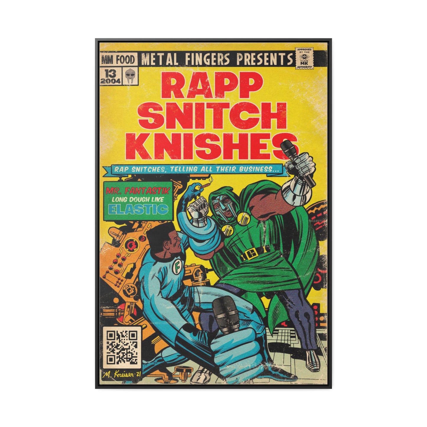 MF DOOM - Rapp Snitch Knishes - Gallery Canvas Wraps, Vertical Frame
