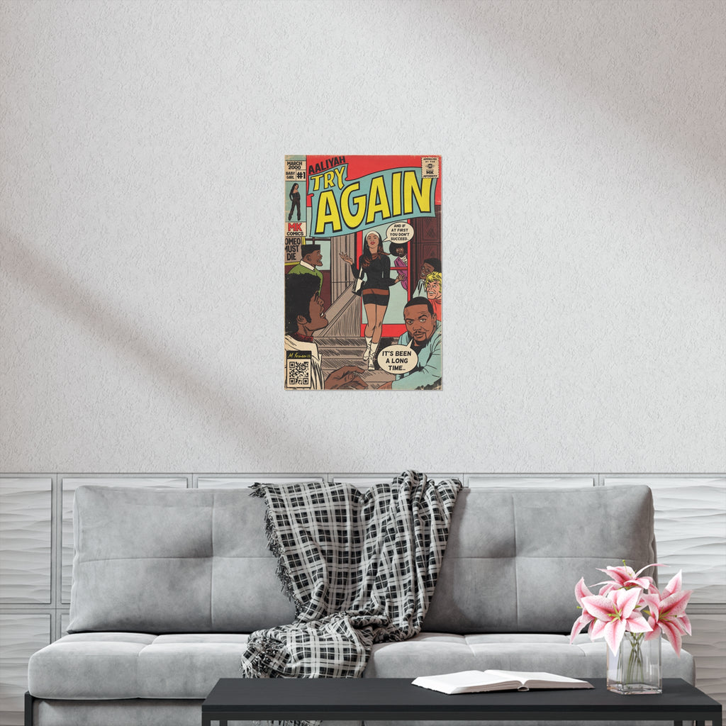 Try Again - Vertical Matte Poster