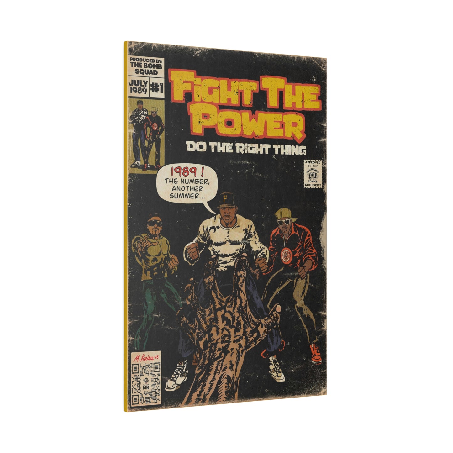 Public Enemy - Fight The Power -  Matte Canvas, Stretched, 0.75"