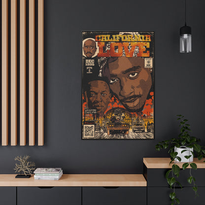 2pac & Dr. Dre - California Love- Tupac - Gallery Canvas Wraps, Vertical Frame