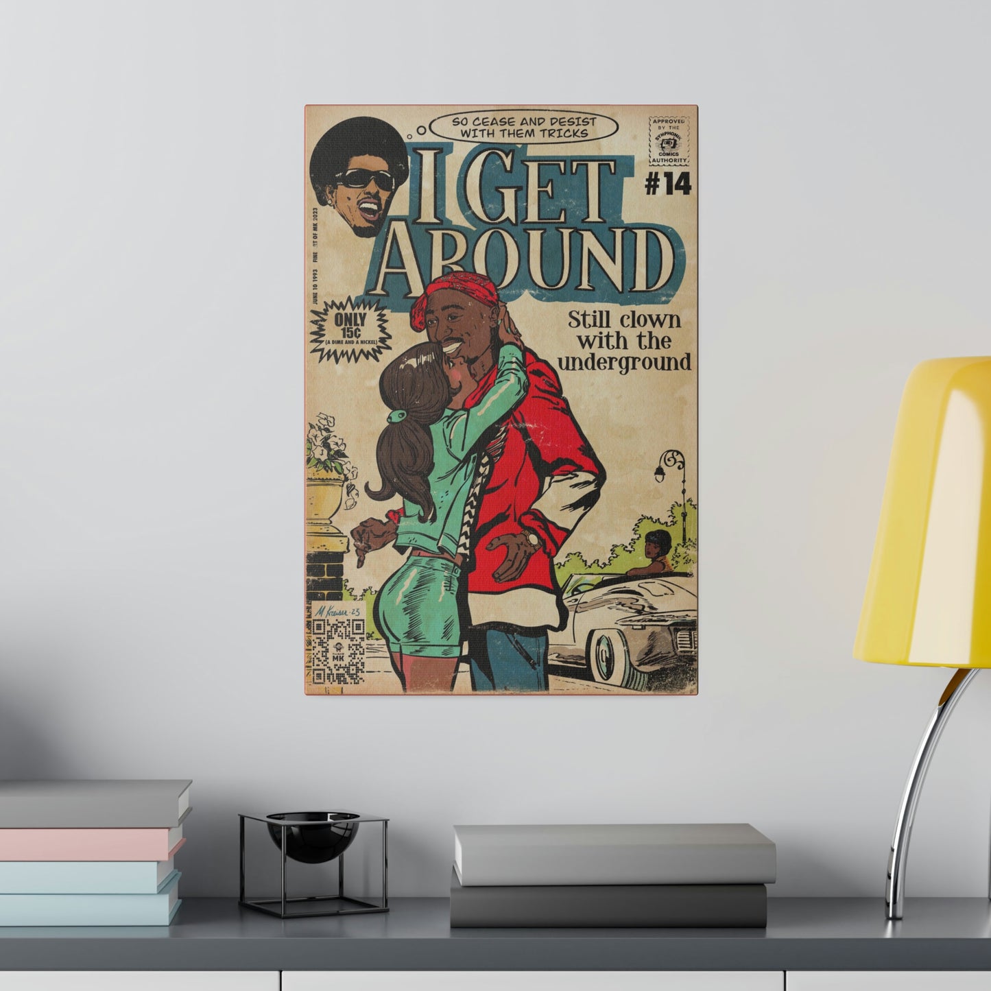 2Pac - I Get Around - Tupac - Matte Canvas, Stretched, 0.75"