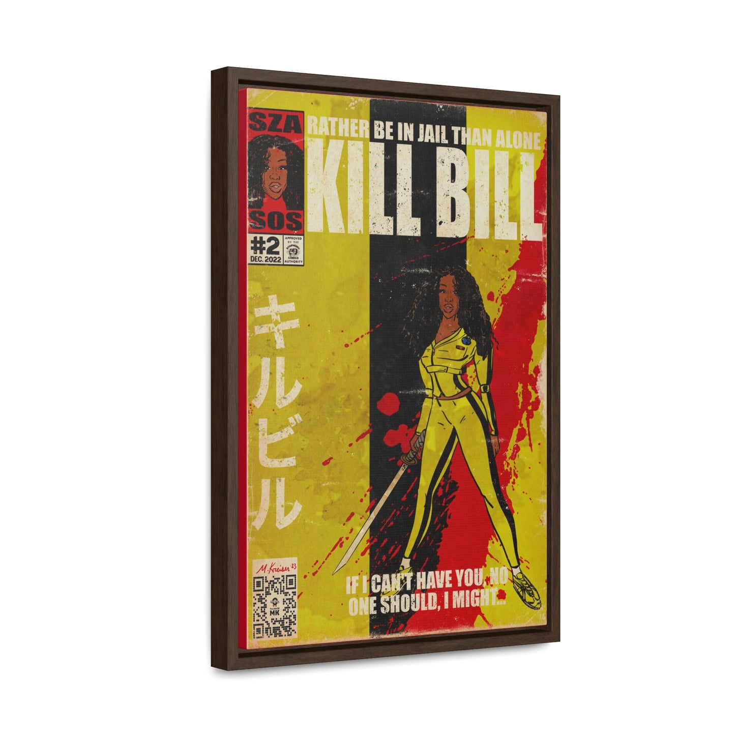 SZA - Kill Bill - Gallery Canvas Wraps, Vertical Frame