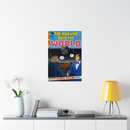 The Man Who Sold The World - Bowie & Cobain - Nirvana - Vertical Matte Posters