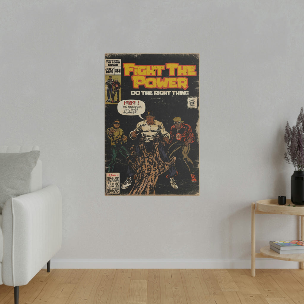 Fight The Power -  Matte Canvas, Stretched, 0.75"
