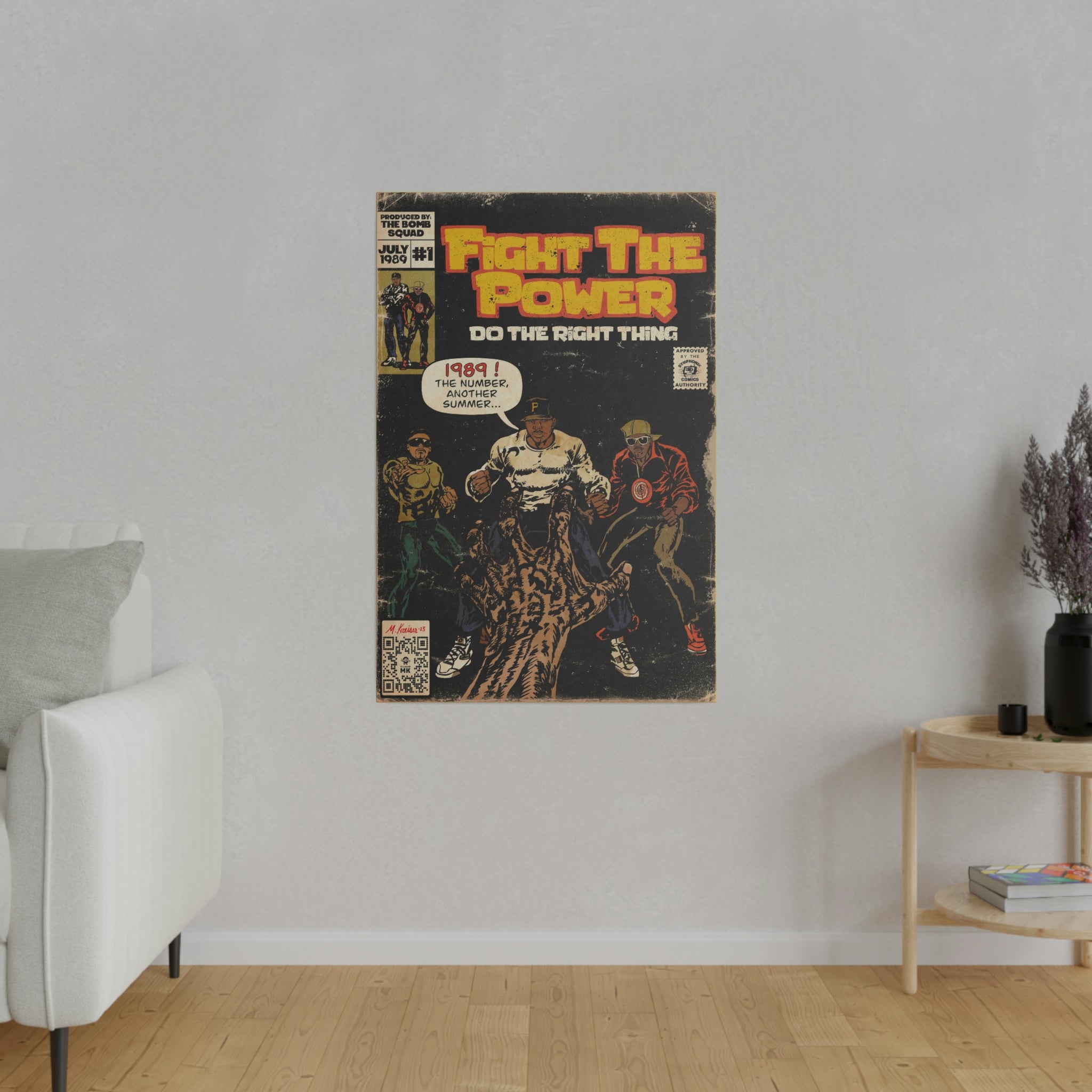 Fight The Power -  Matte Canvas, Stretched, 0.75"