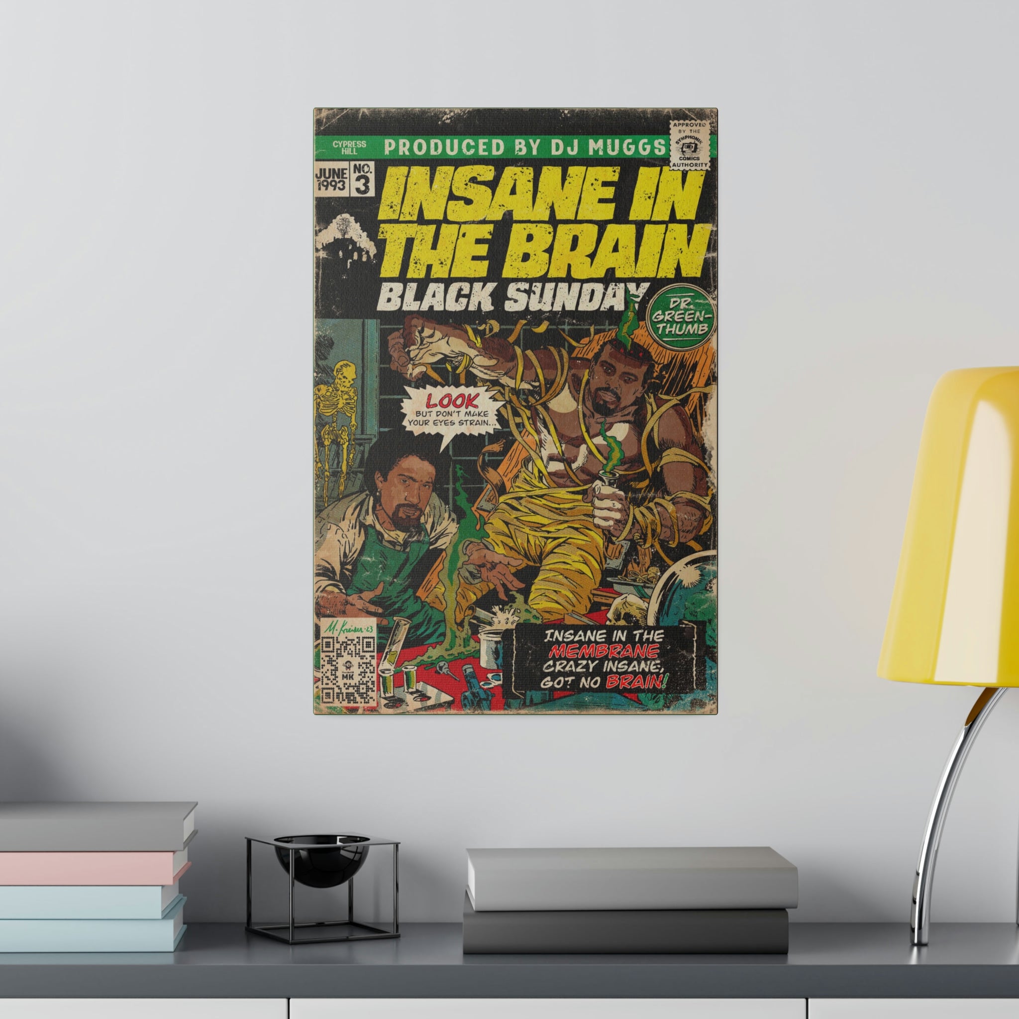 Insane In The Brain - Matte Canvas, Stretched, 0.75"