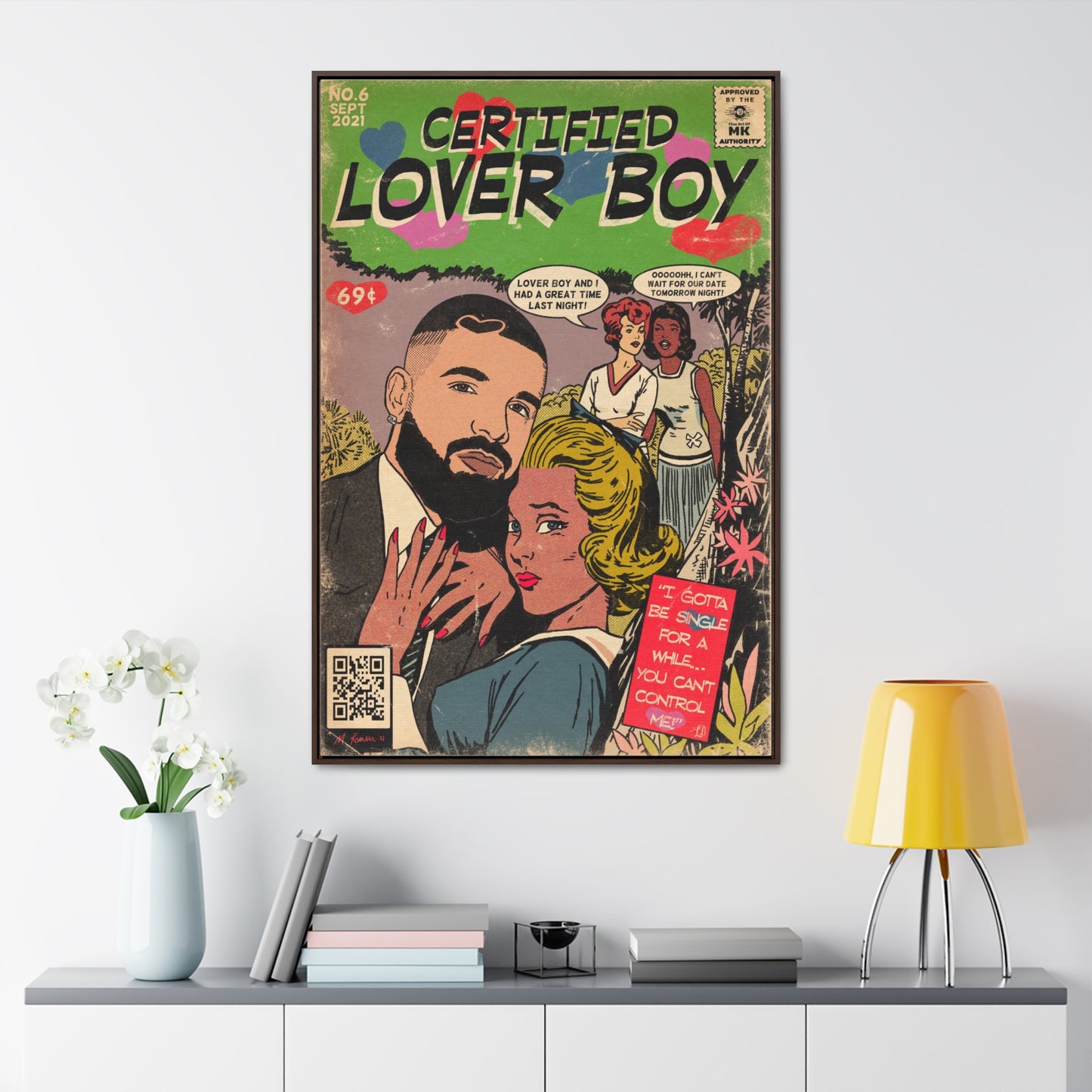 Drake - Certified Lover Boy - Gallery Canvas Wraps, Vertical Frame