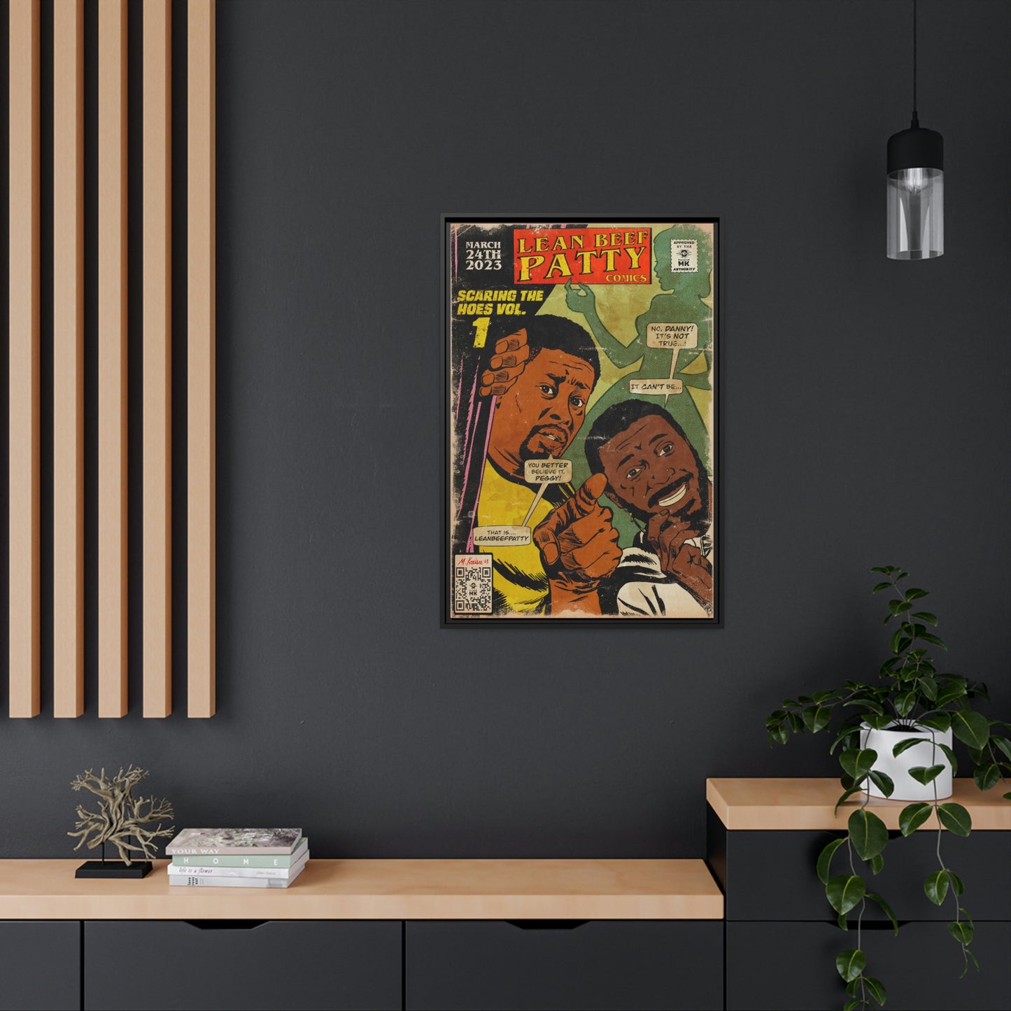 Danny Brown & JPEGMAFIA - Lean Beef Patty - Matte Canvas, Black Frame