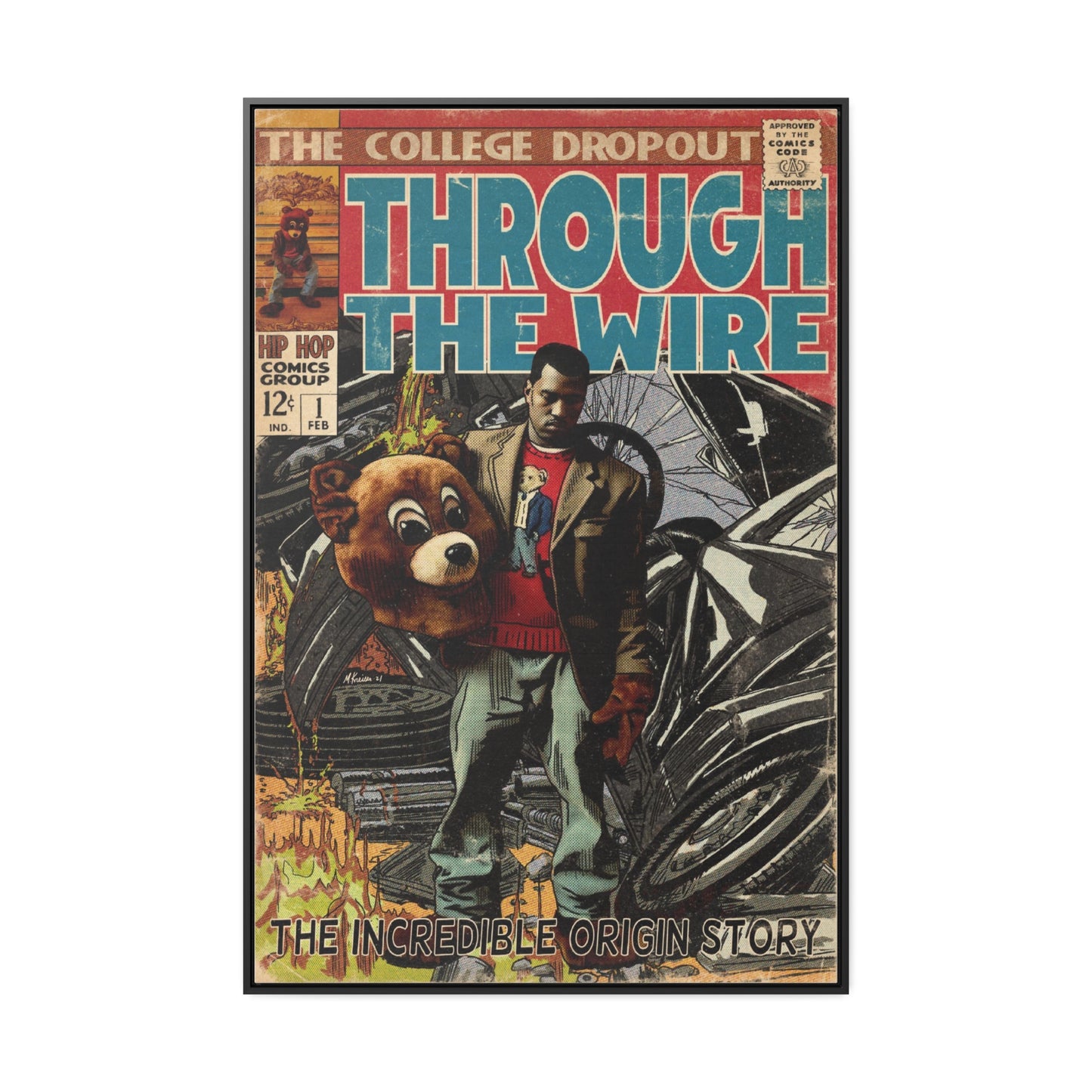 Kanye West - Through the Wire - Gallery Canvas Wraps, Vertical Frame