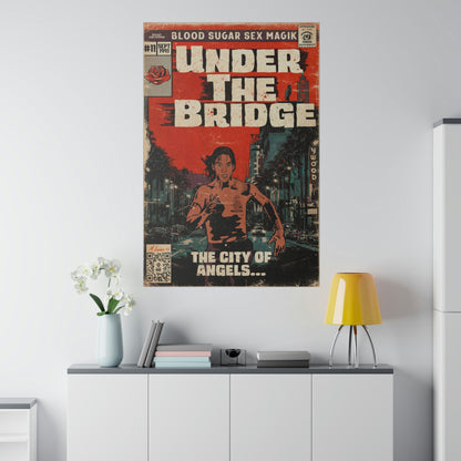 Red Hot Chili Peppers- Under The Bridge - Matte Canvas, Stretched, 0.75"