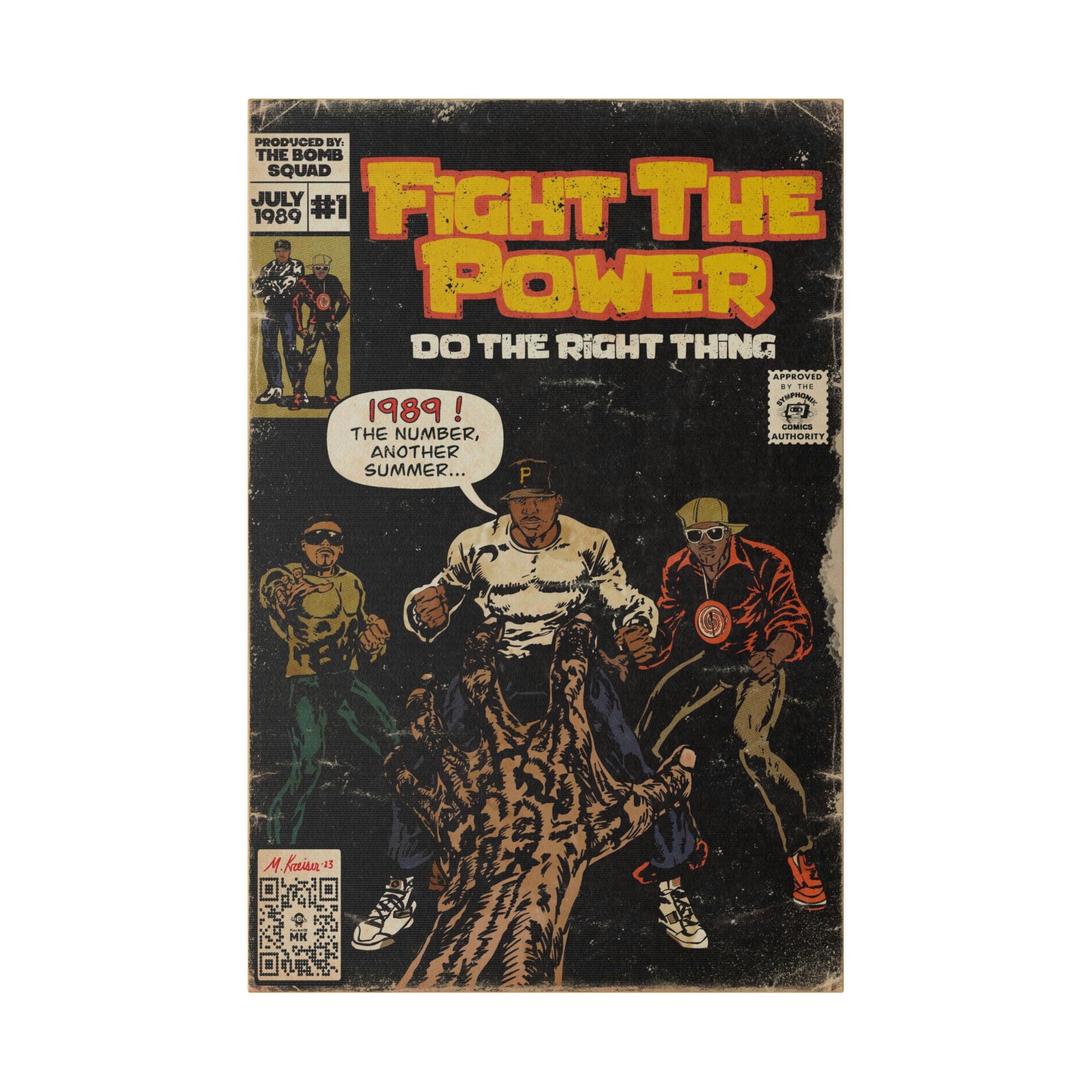 Fight The Power -  Matte Canvas, Stretched, 0.75"