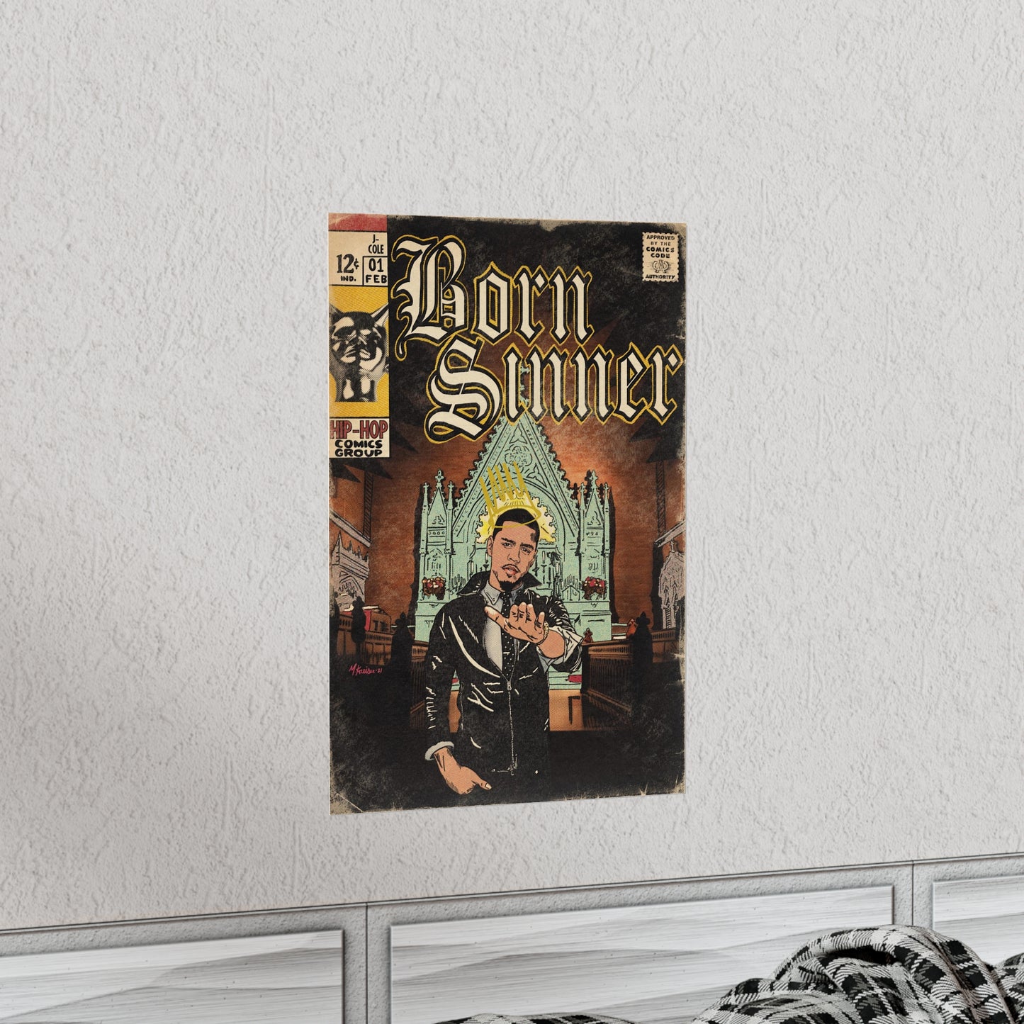J. Cole - Born Sinner - Vertical Matte Poster