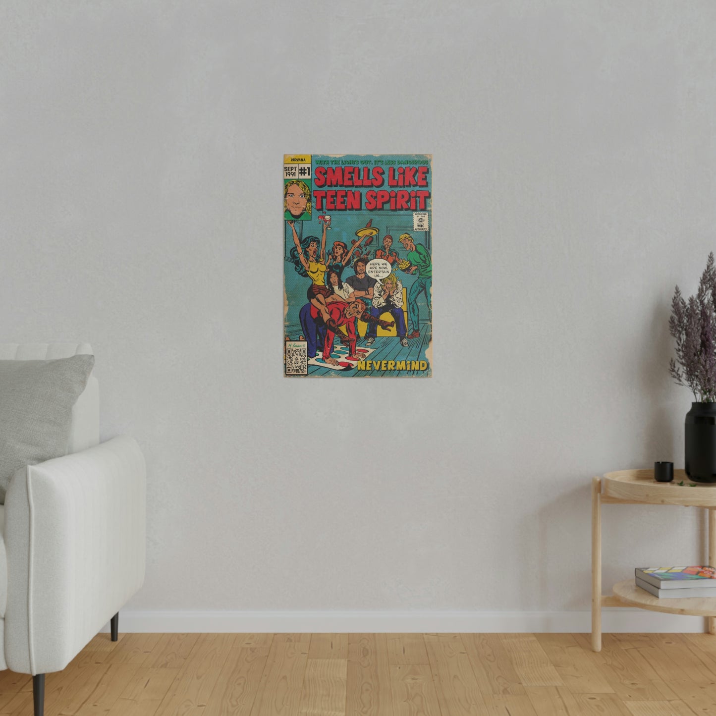 Nirvana - Smells Like Teen Spirit -  Matte Canvas, Stretched, 0.75"
