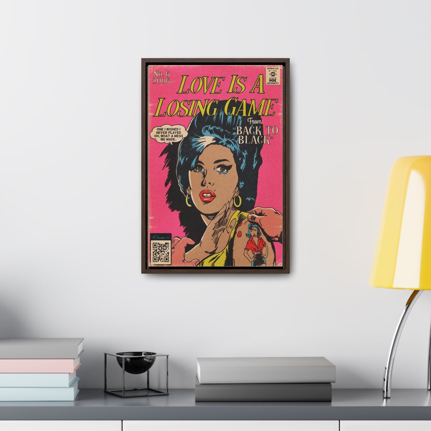 Amy Winehouse - Love Is A Losing Game - Gallery Canvas Wraps, Vertical Frame
