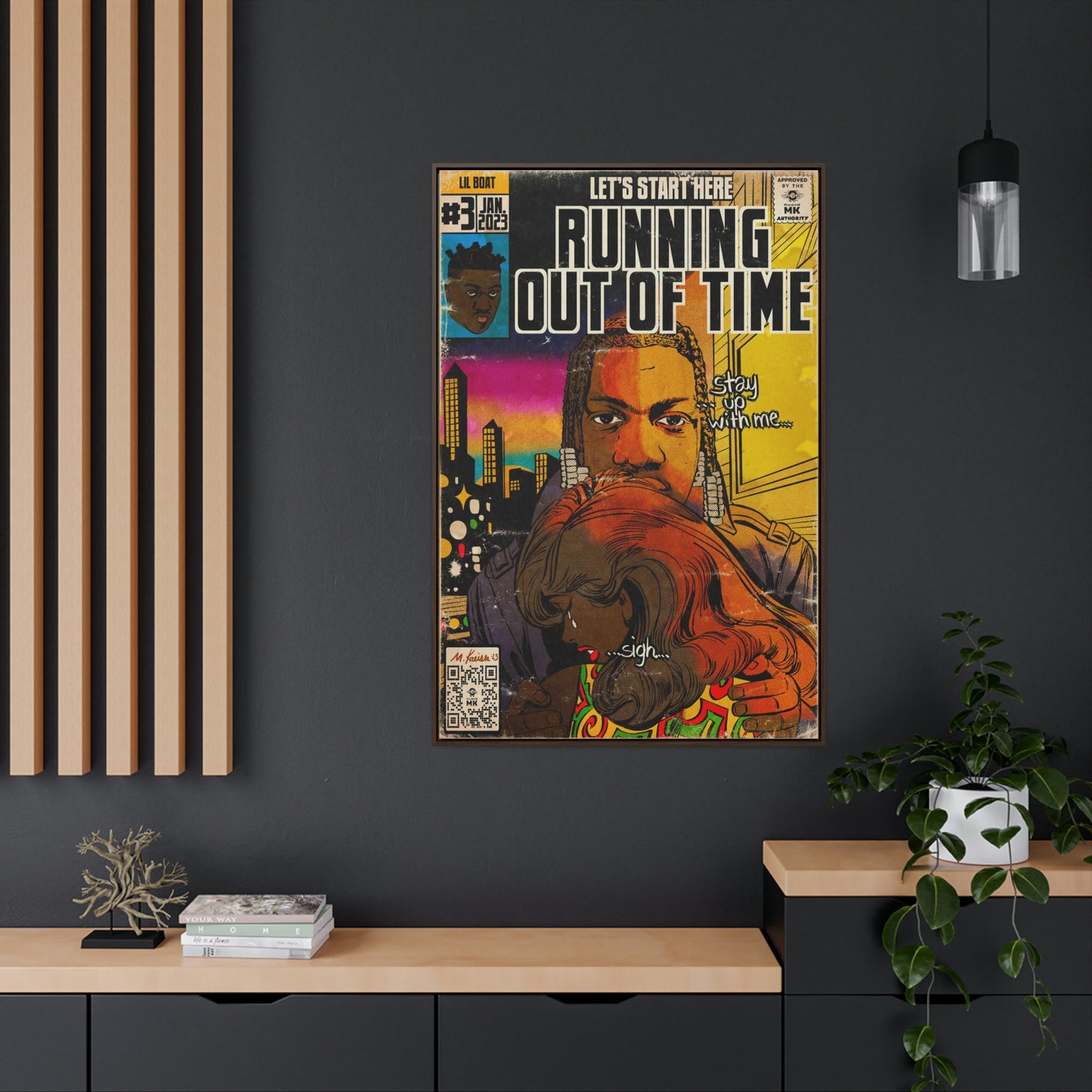 Lil Yachty - Running Out Of Time - Gallery Canvas Wraps, Vertical Frame