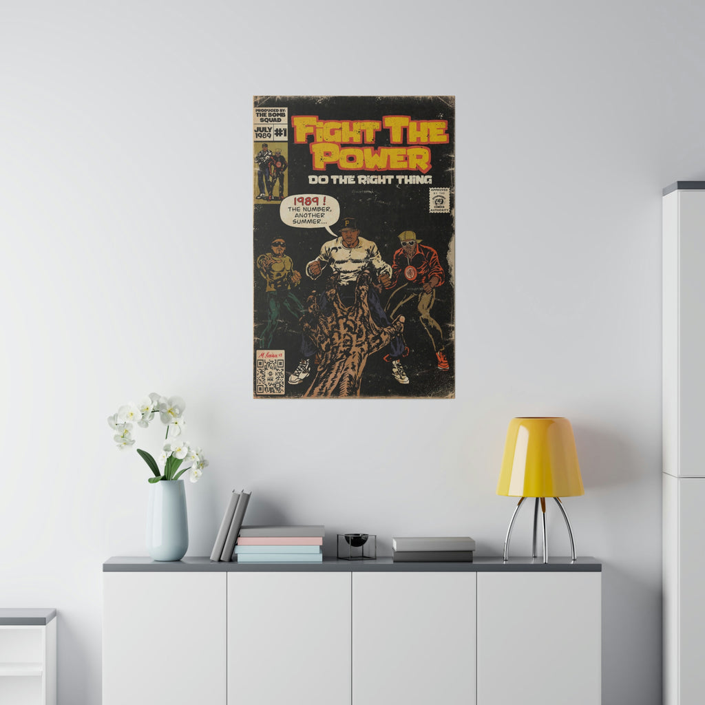 Fight The Power -  Matte Canvas, Stretched, 0.75"