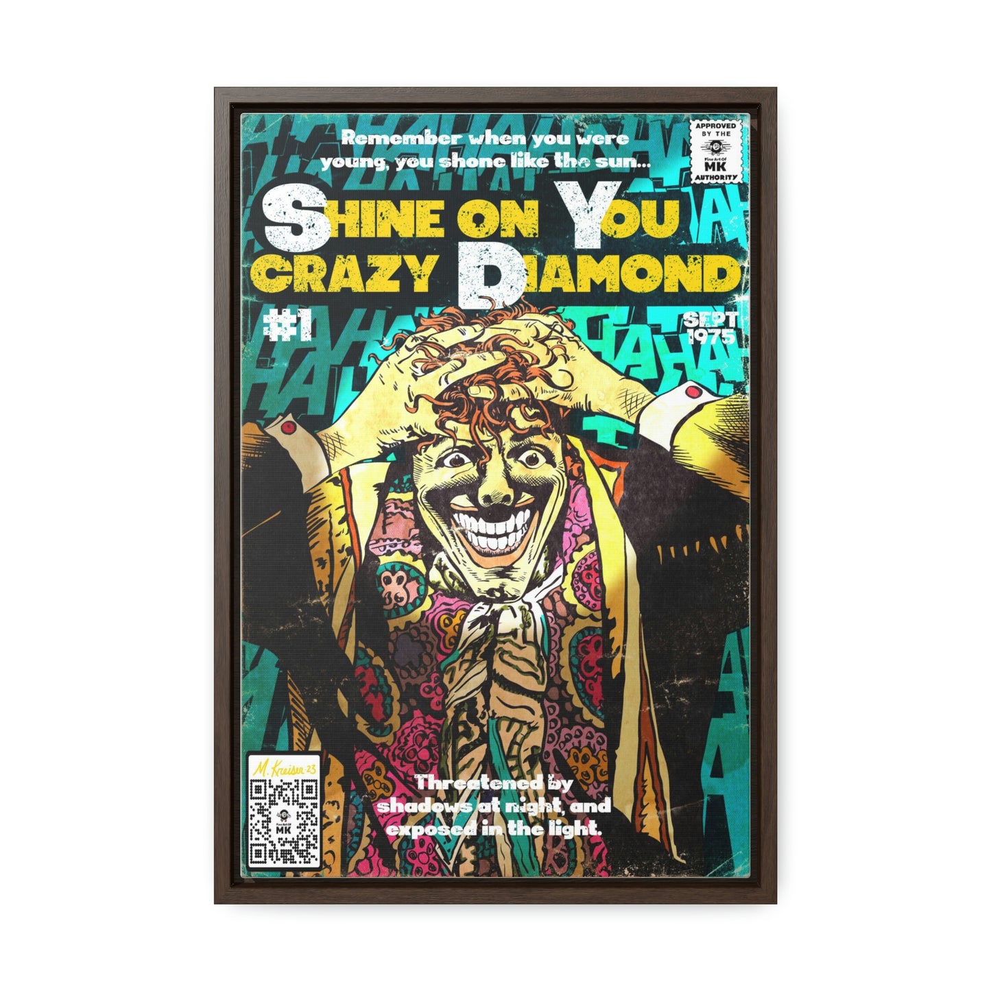 Pink Floyd - Shine on You crazy Diamond -  Gallery Canvas Wraps, Vertical Frame