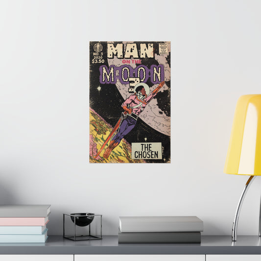 Man On The Moon 3 -Vertical Matte Poster