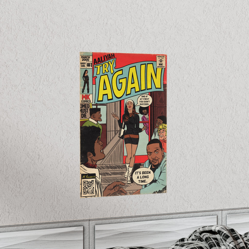 Try Again - Vertical Matte Poster