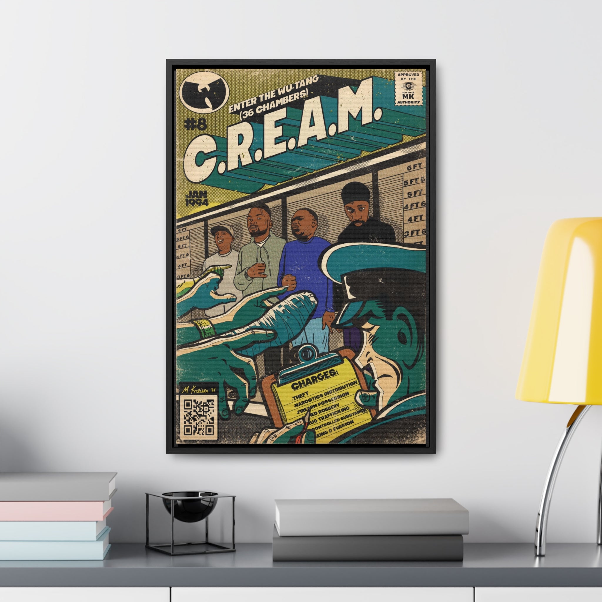 Cream Gallery Canvas Wraps, Vertical Frame