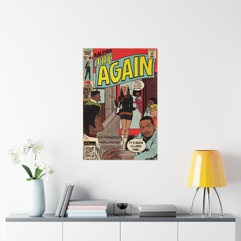 Try Again - Vertical Matte Poster