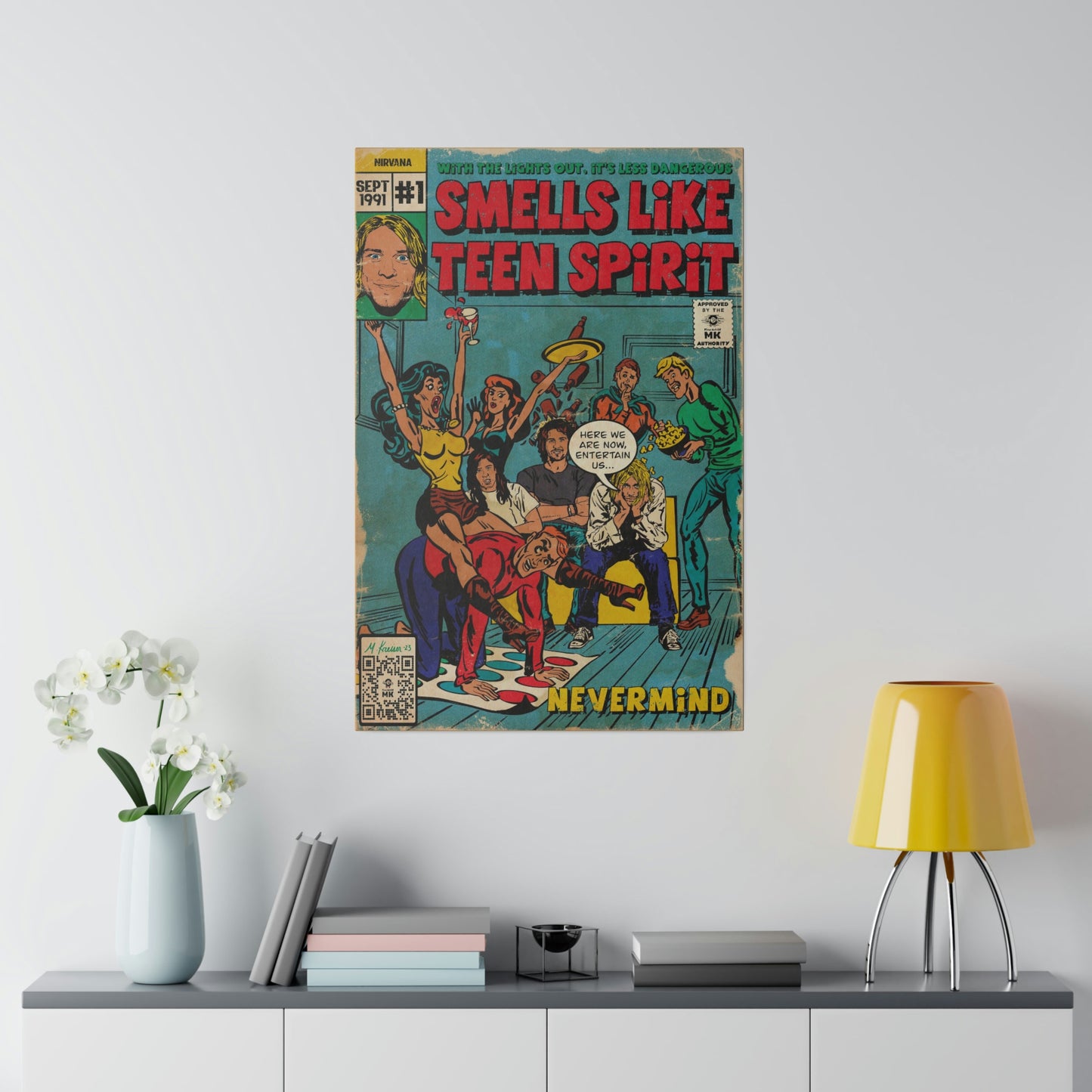 Nirvana - Smells Like Teen Spirit -  Matte Canvas, Stretched, 0.75"