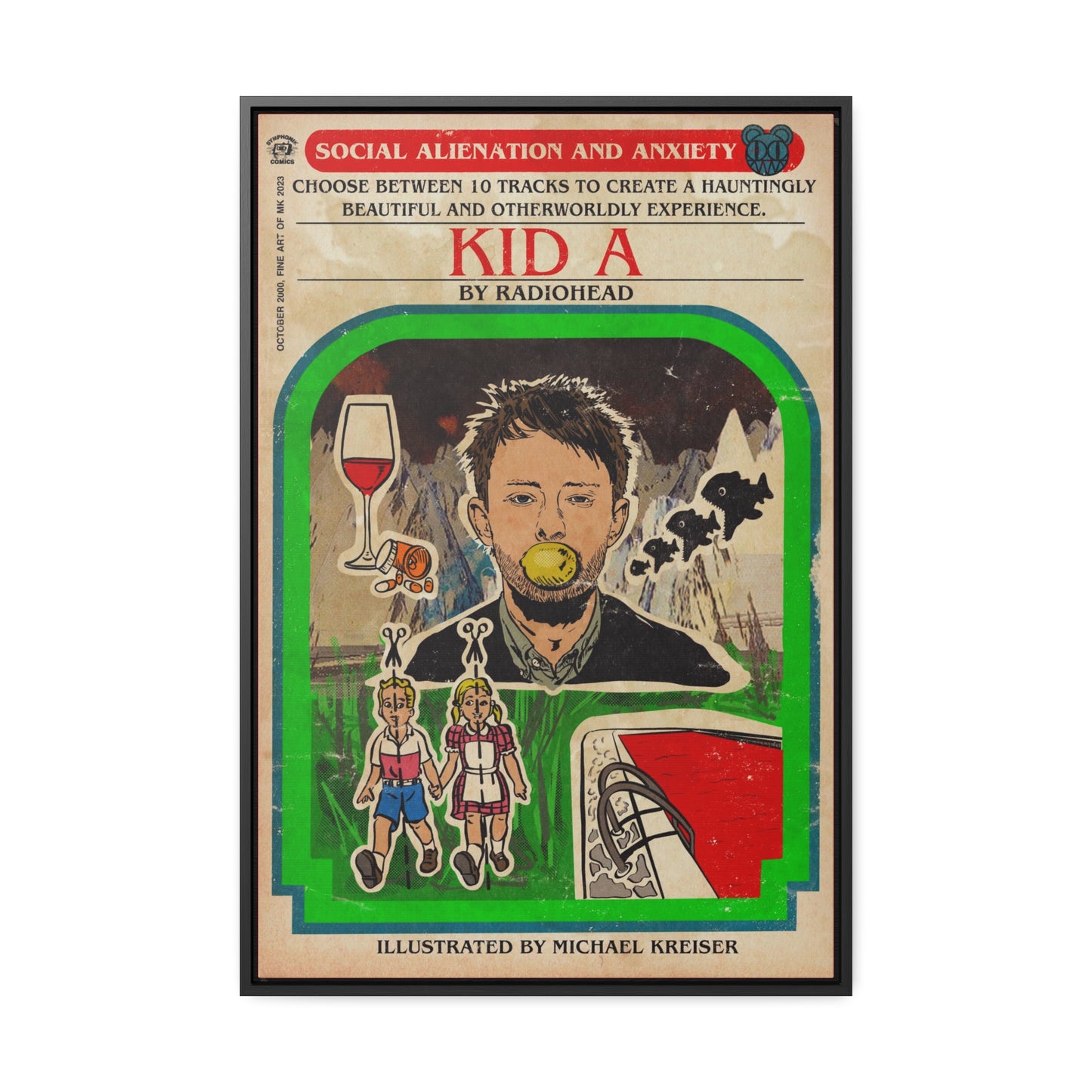Radiohead- Kid A - Gallery Canvas Wraps, Vertical Frame