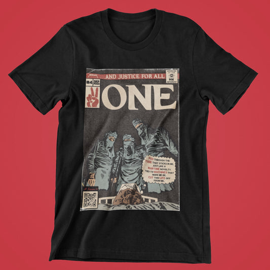 Metallica- One - Johnny Got His Gun Comic Book Art - Unisex Jersey Short Sleeve Tee