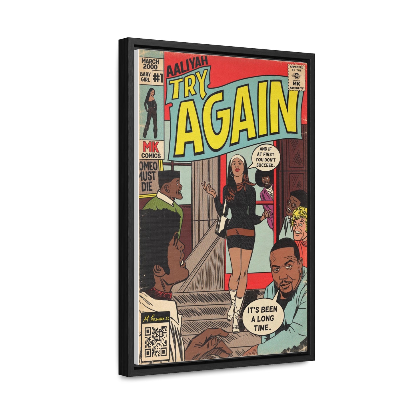 Aaliyah - Try Again - Gallery Canvas Wraps, Vertical Frame