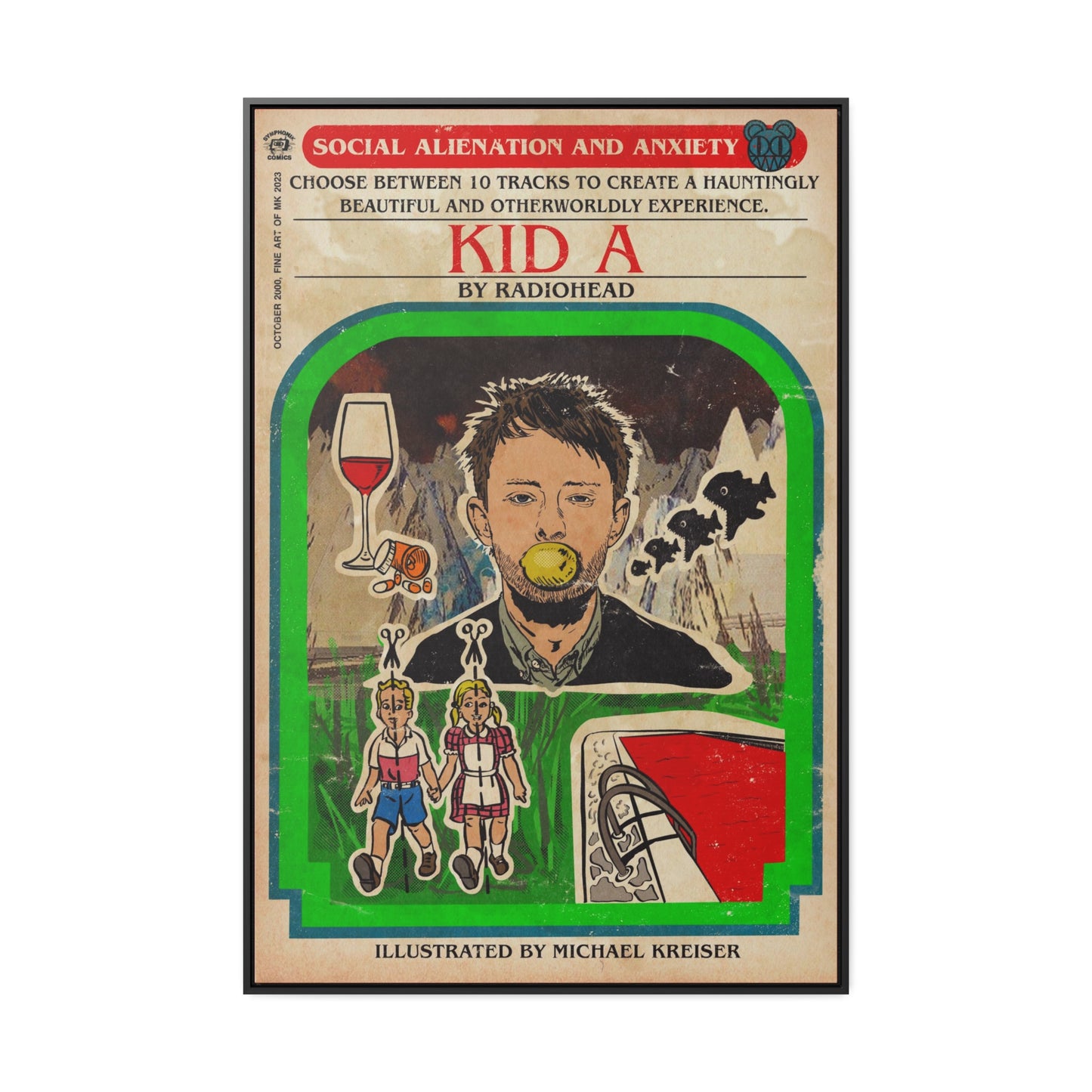Radiohead- Kid A - Gallery Canvas Wraps, Vertical Frame