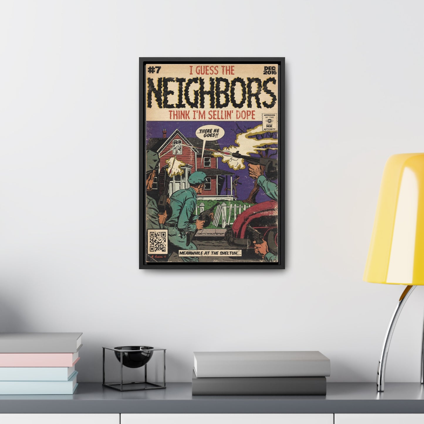 J.Cole - Neighbors - Gallery Canvas Wraps, Vertical Frame