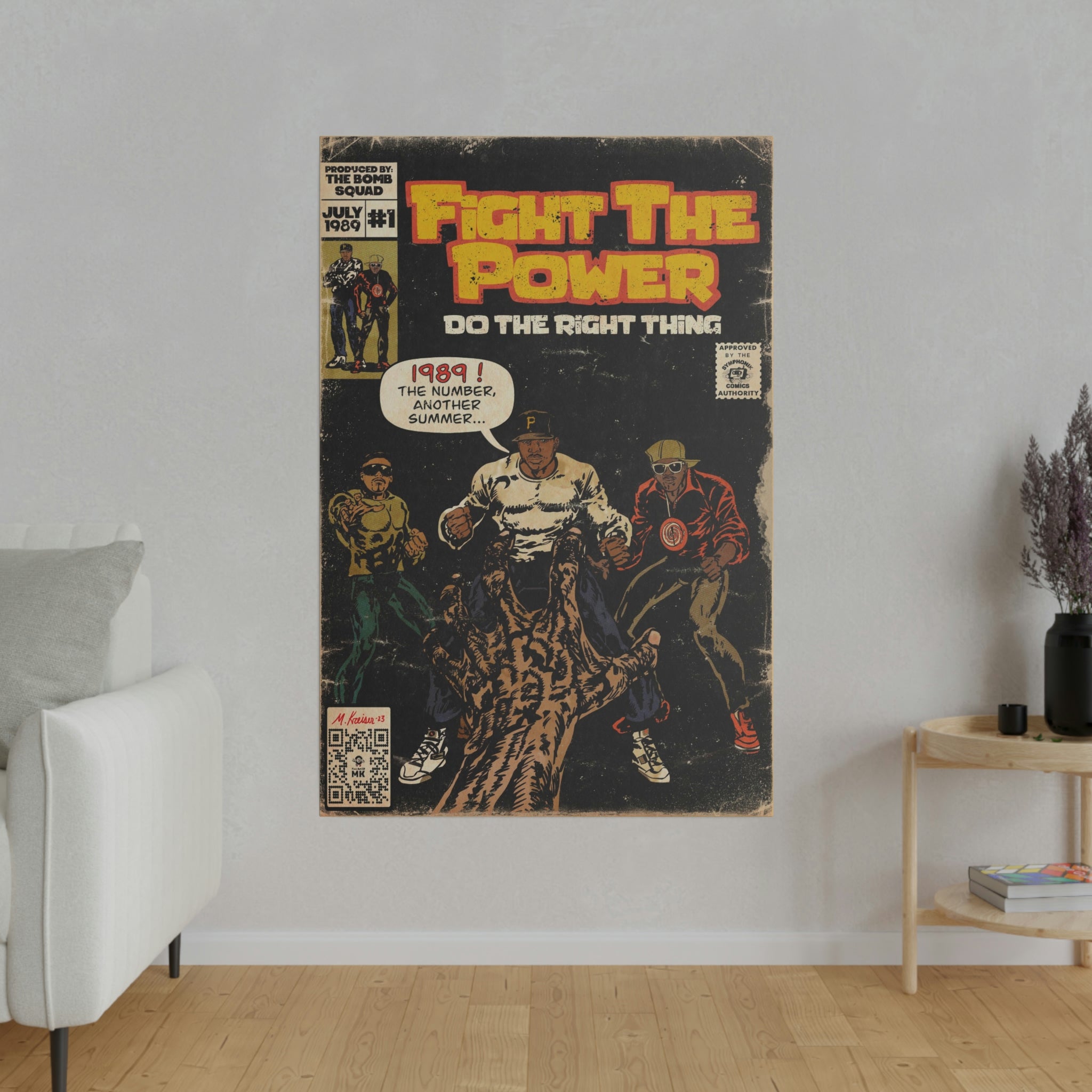 Fight The Power -  Matte Canvas, Stretched, 0.75"