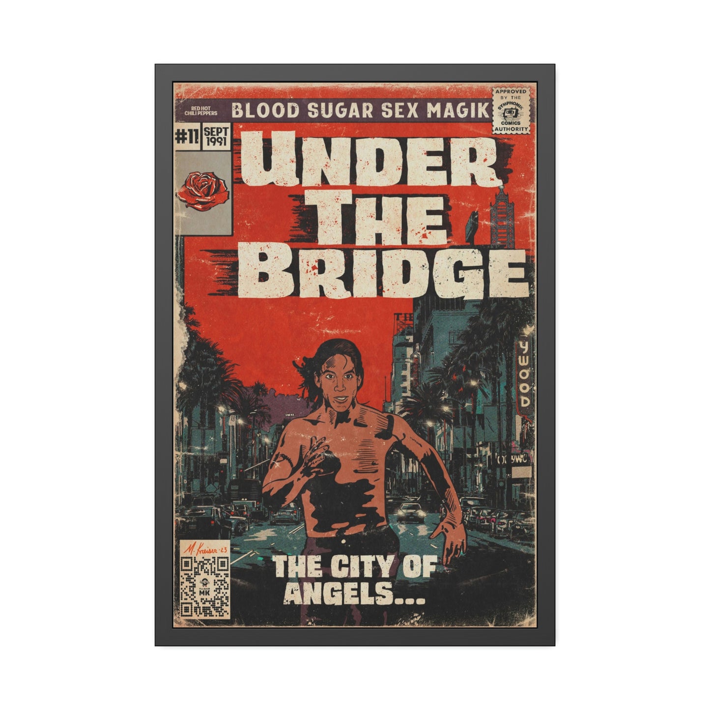 Red Hot Chili Peppers- Under The Bridge - Framed Paper Posters