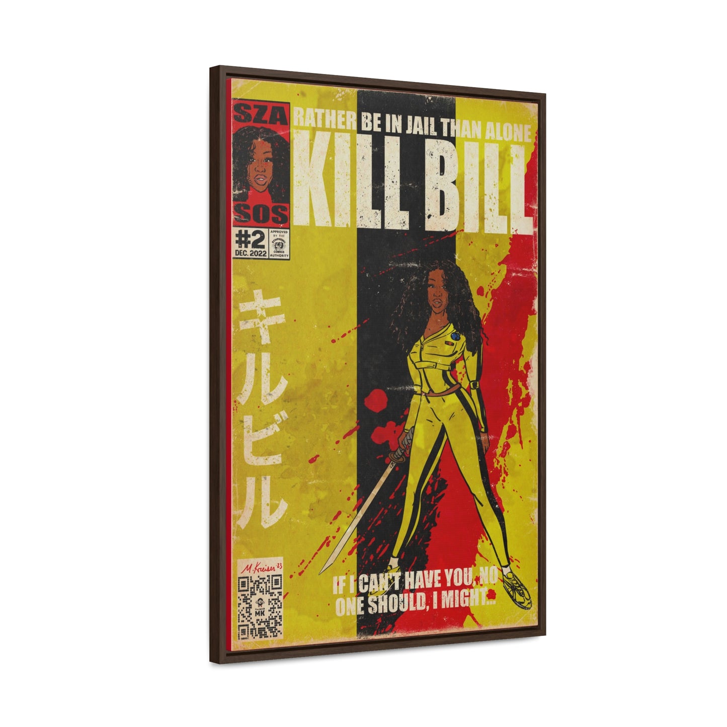 SZA - Kill Bill - Gallery Canvas Wraps, Vertical Frame