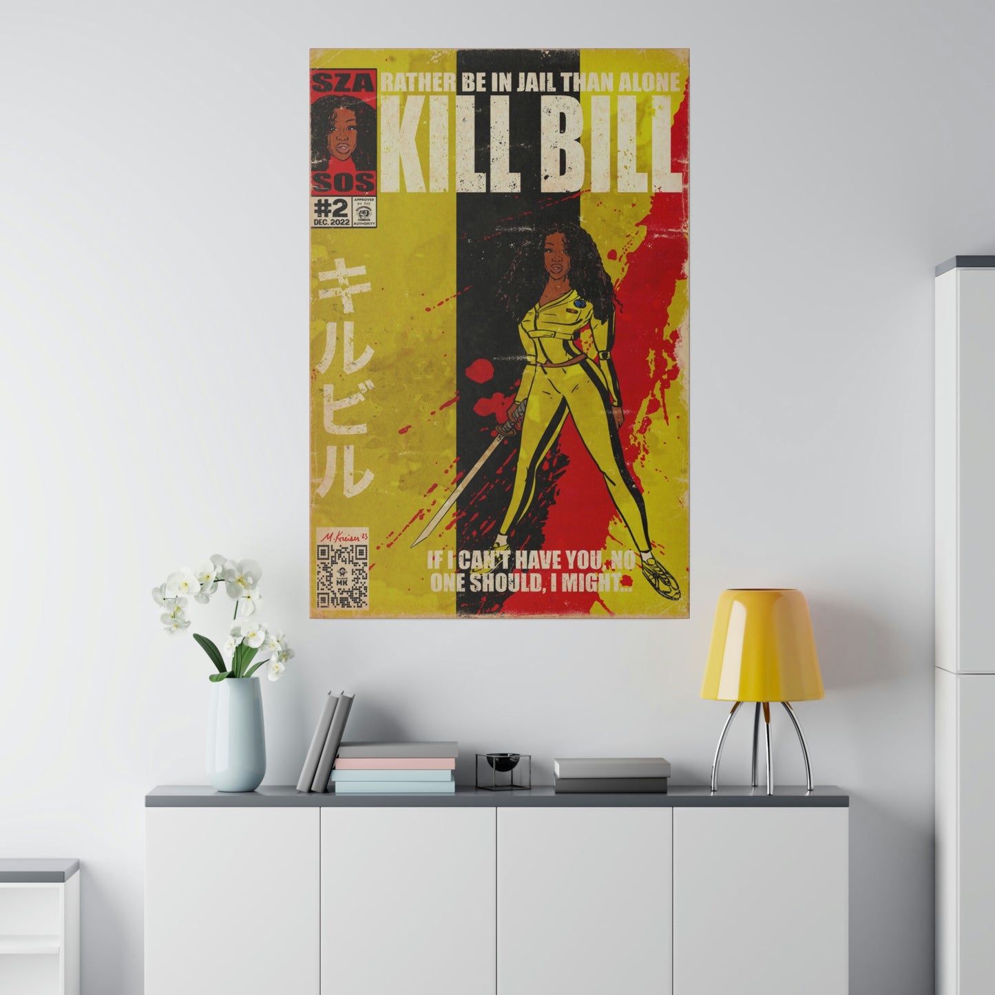 SZA - Kill Bill -  Matte Canvas, Stretched, 0.75"