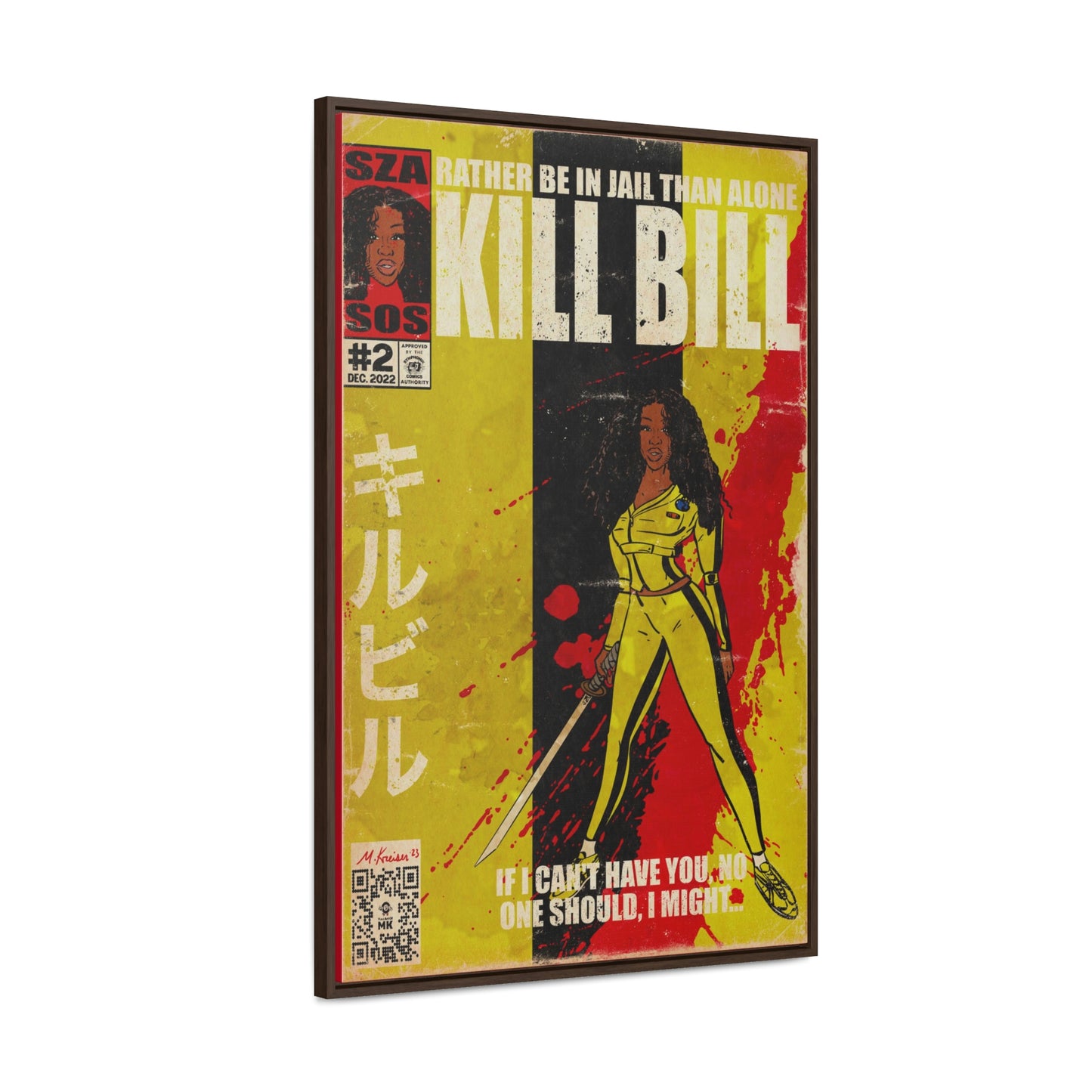 SZA - Kill Bill - Gallery Canvas Wraps, Vertical Frame