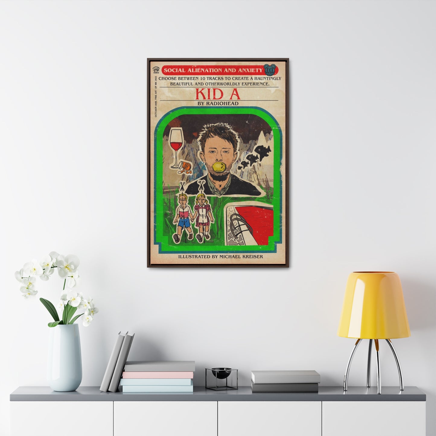 Radiohead- Kid A - Gallery Canvas Wraps, Vertical Frame