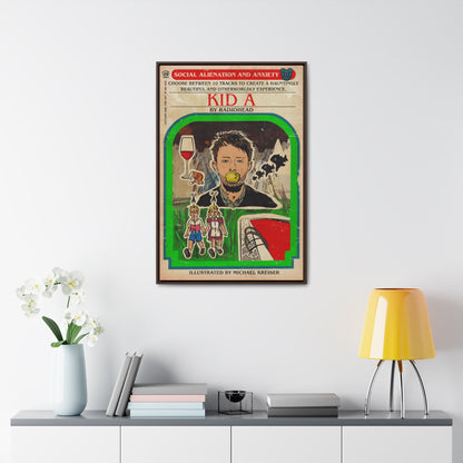 Radiohead- Kid A - Gallery Canvas Wraps, Vertical Frame