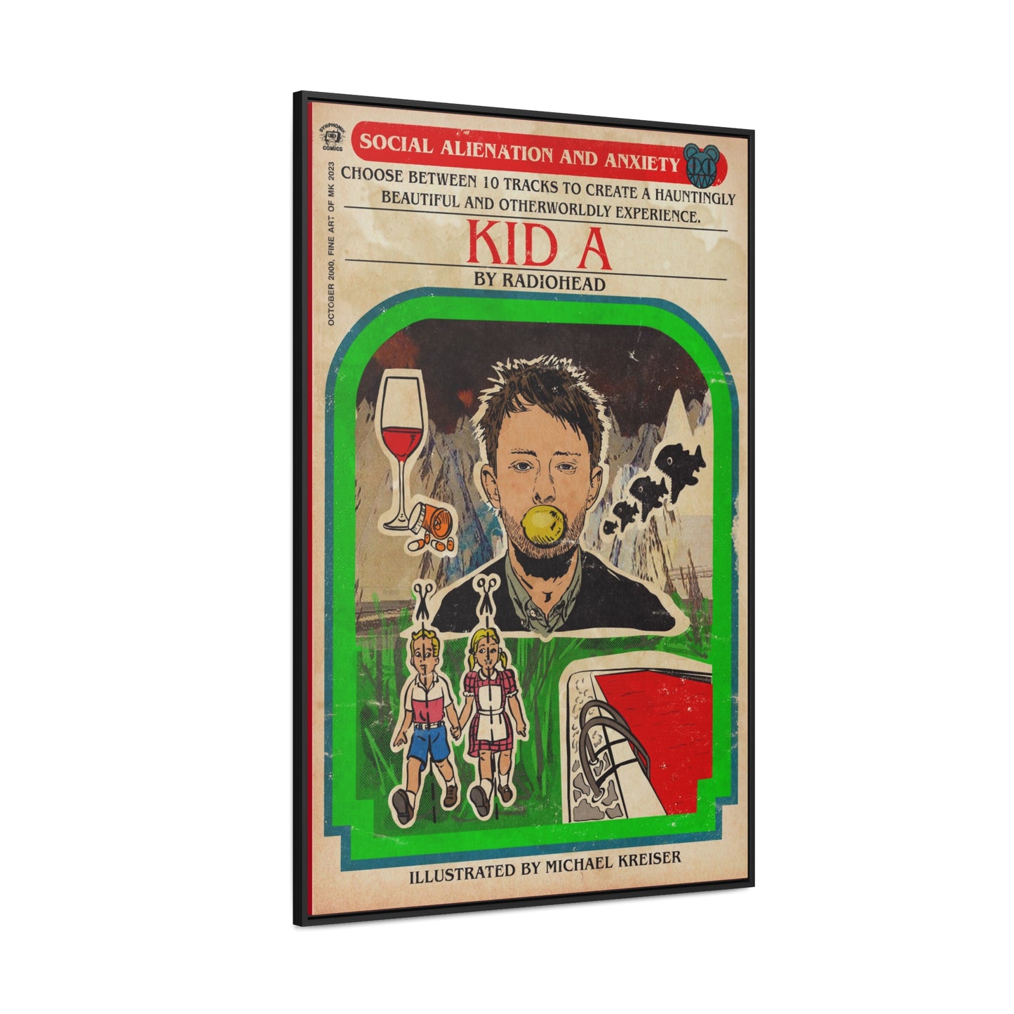 Radiohead- Kid A - Gallery Canvas Wraps, Vertical Frame