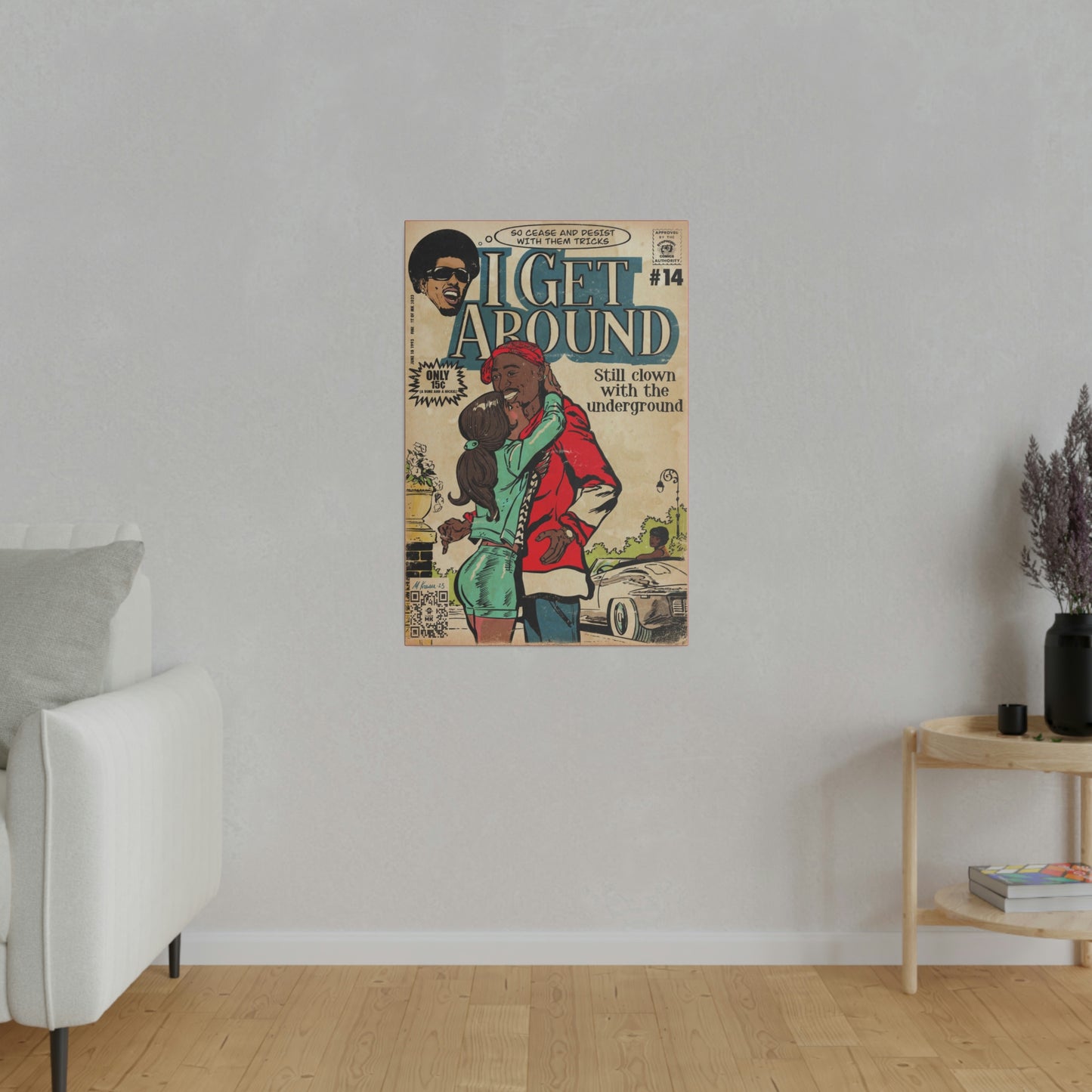 2Pac - I Get Around - Tupac - Matte Canvas, Stretched, 0.75"