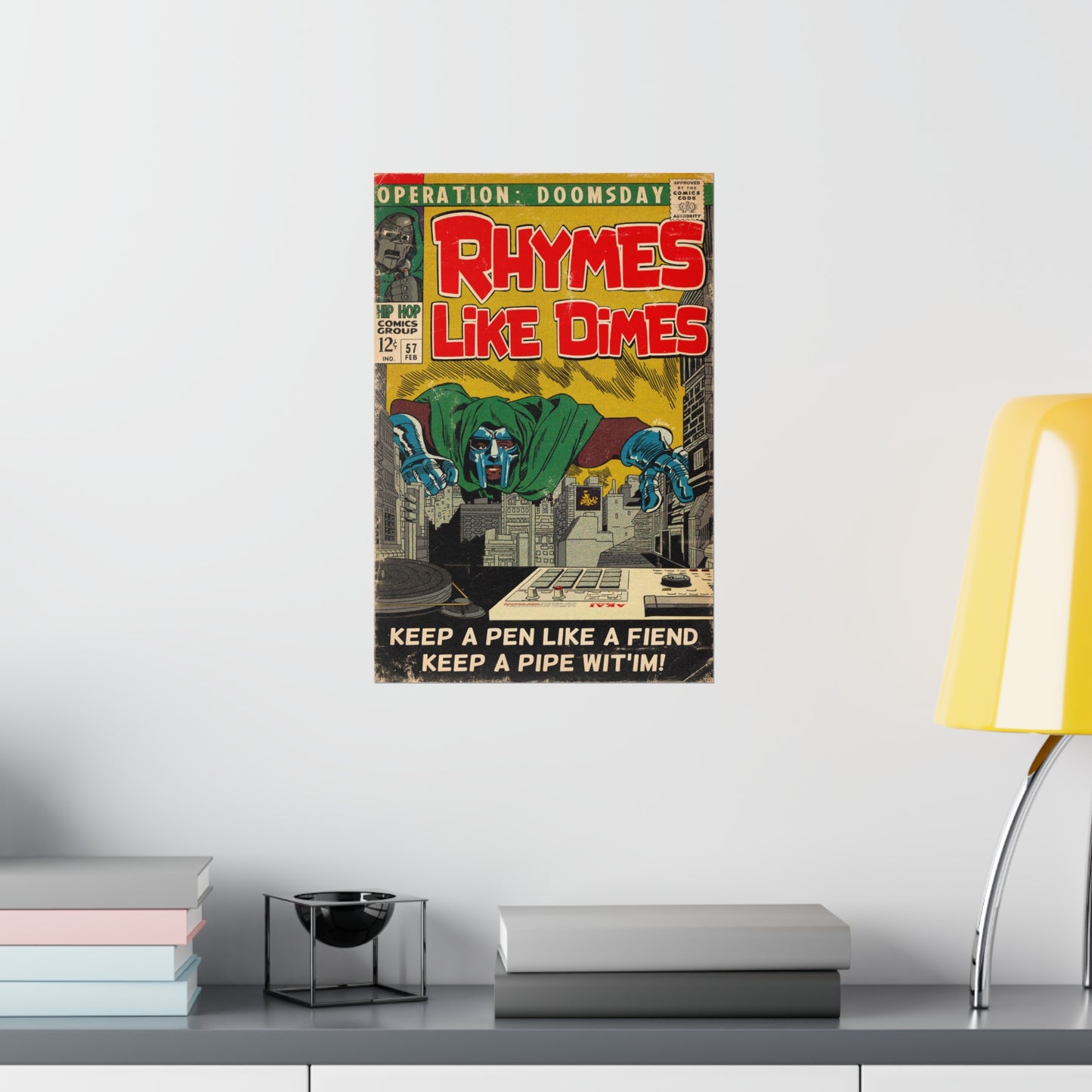 MF DOOM - Rhymes Like Dimes - Vertical Matte Poster