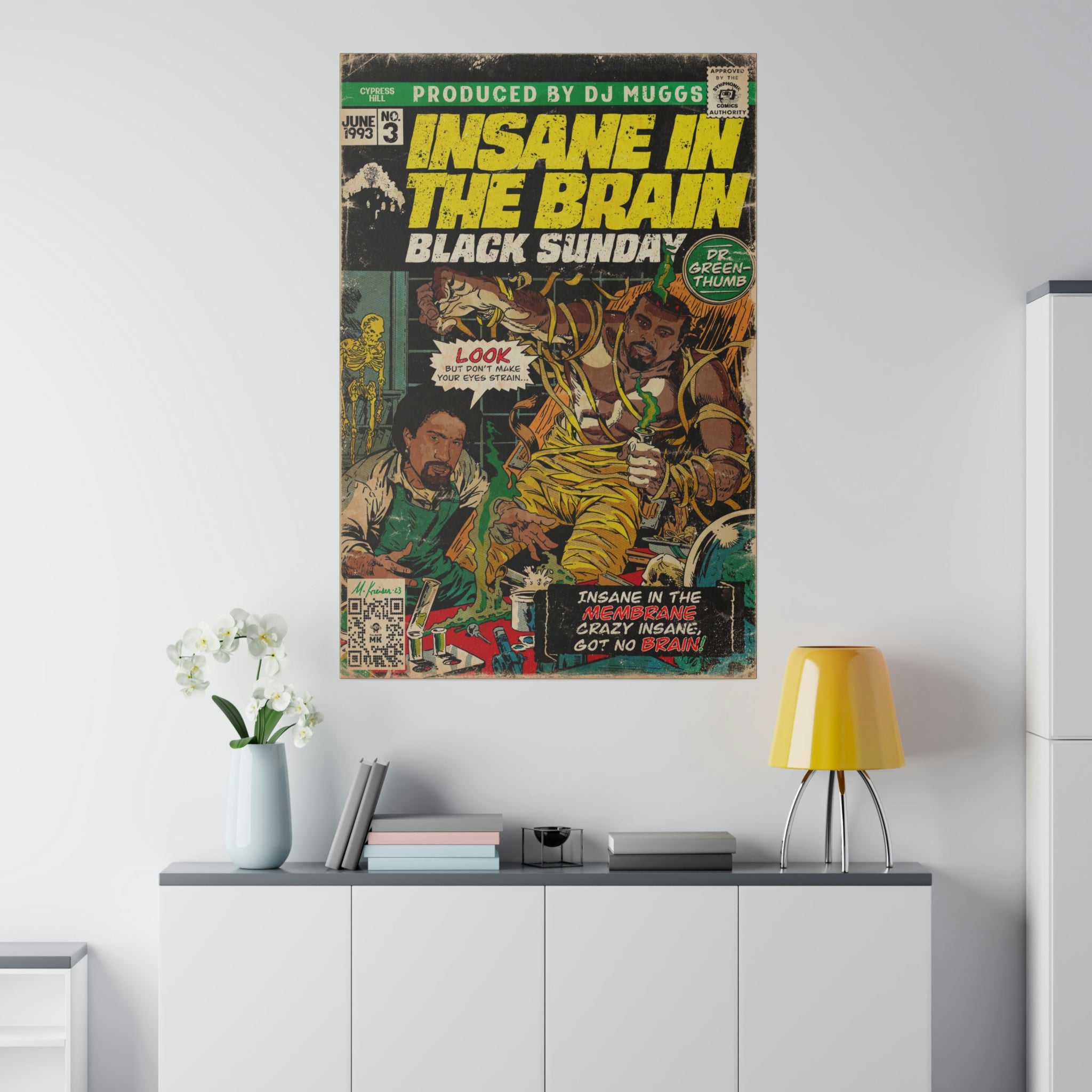 Insane In The Brain - Matte Canvas, Stretched, 0.75"