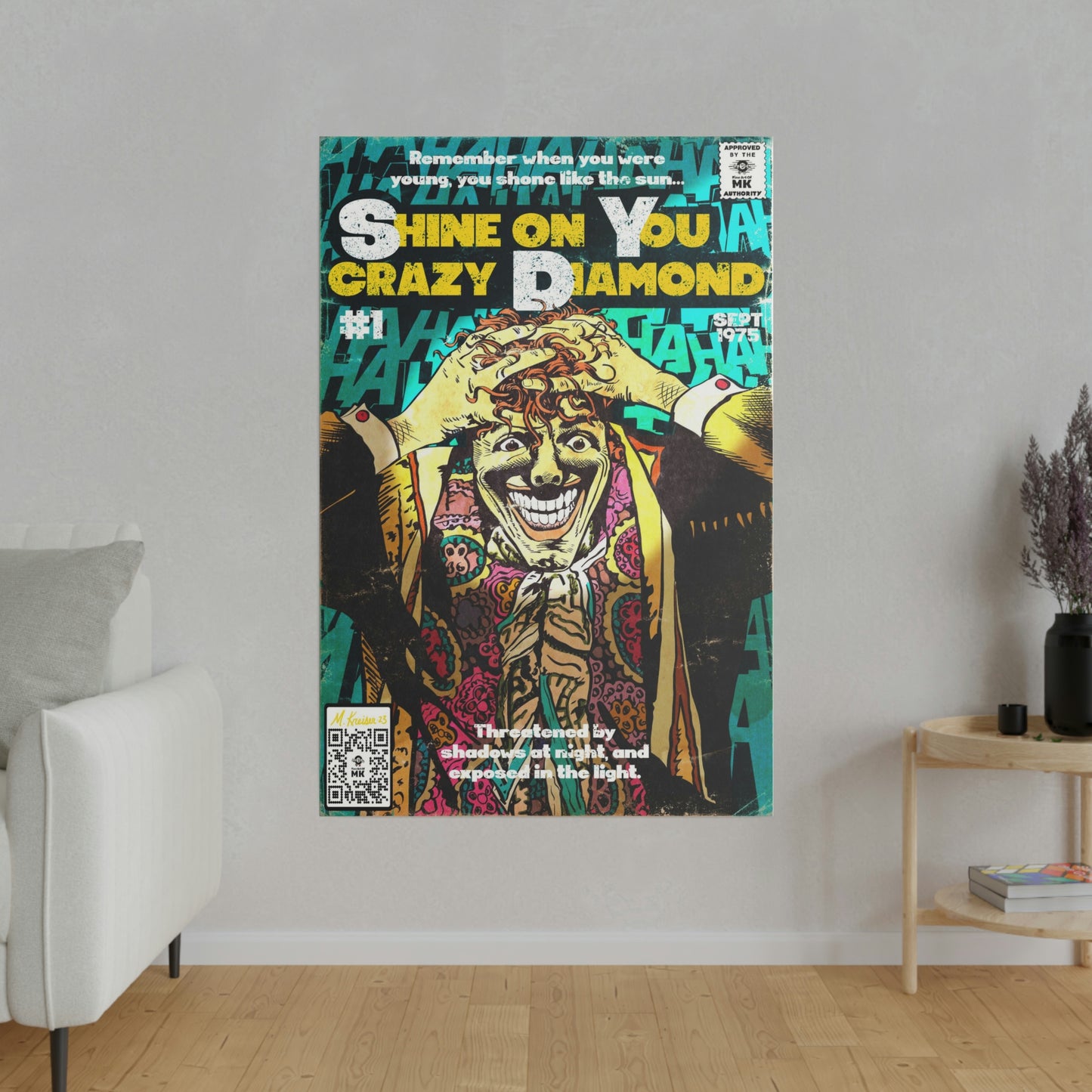 Pink Floyd - Shine on You crazy Diamond -  Matte Canvas, Stretched, 0.75"