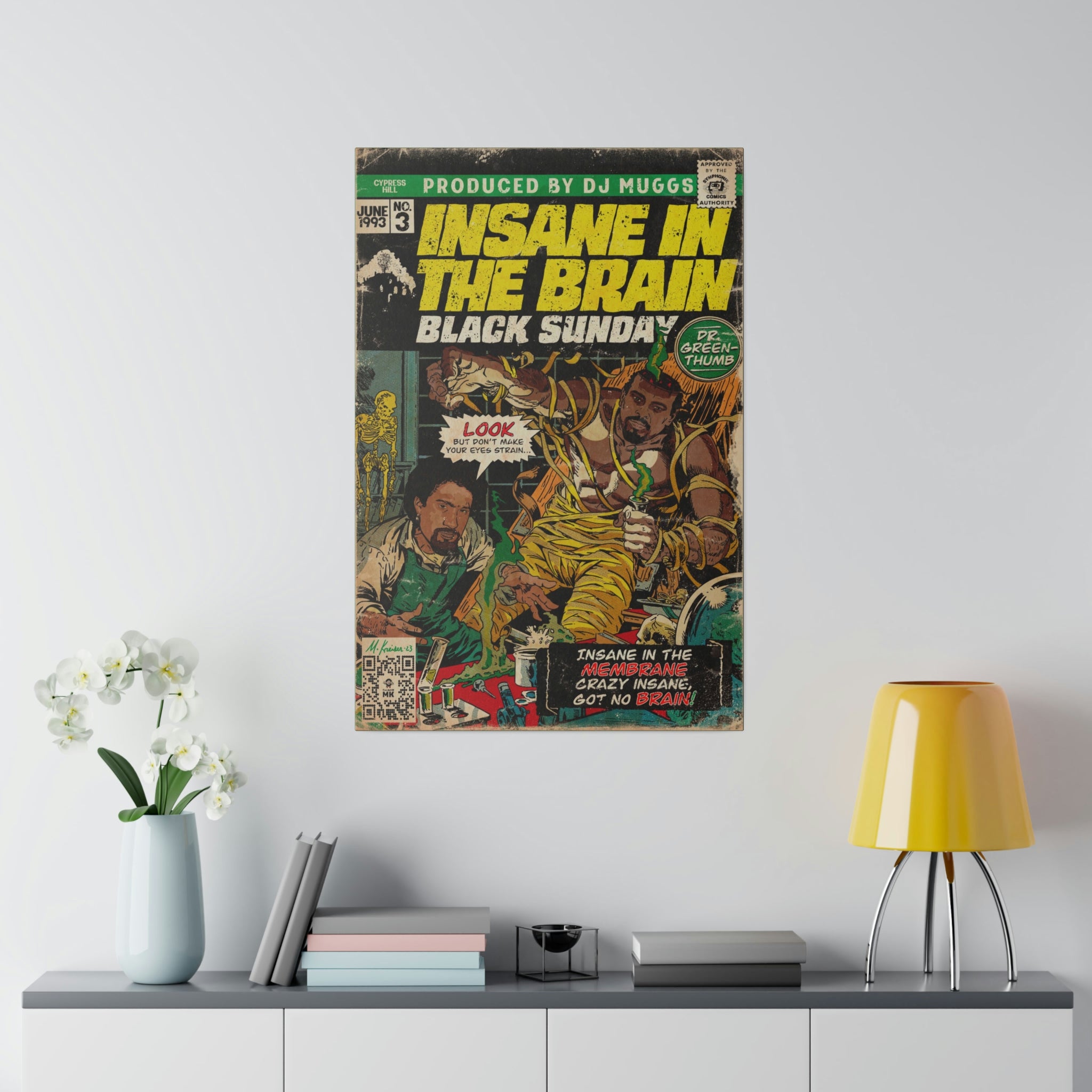 Insane In The Brain - Matte Canvas, Stretched, 0.75"
