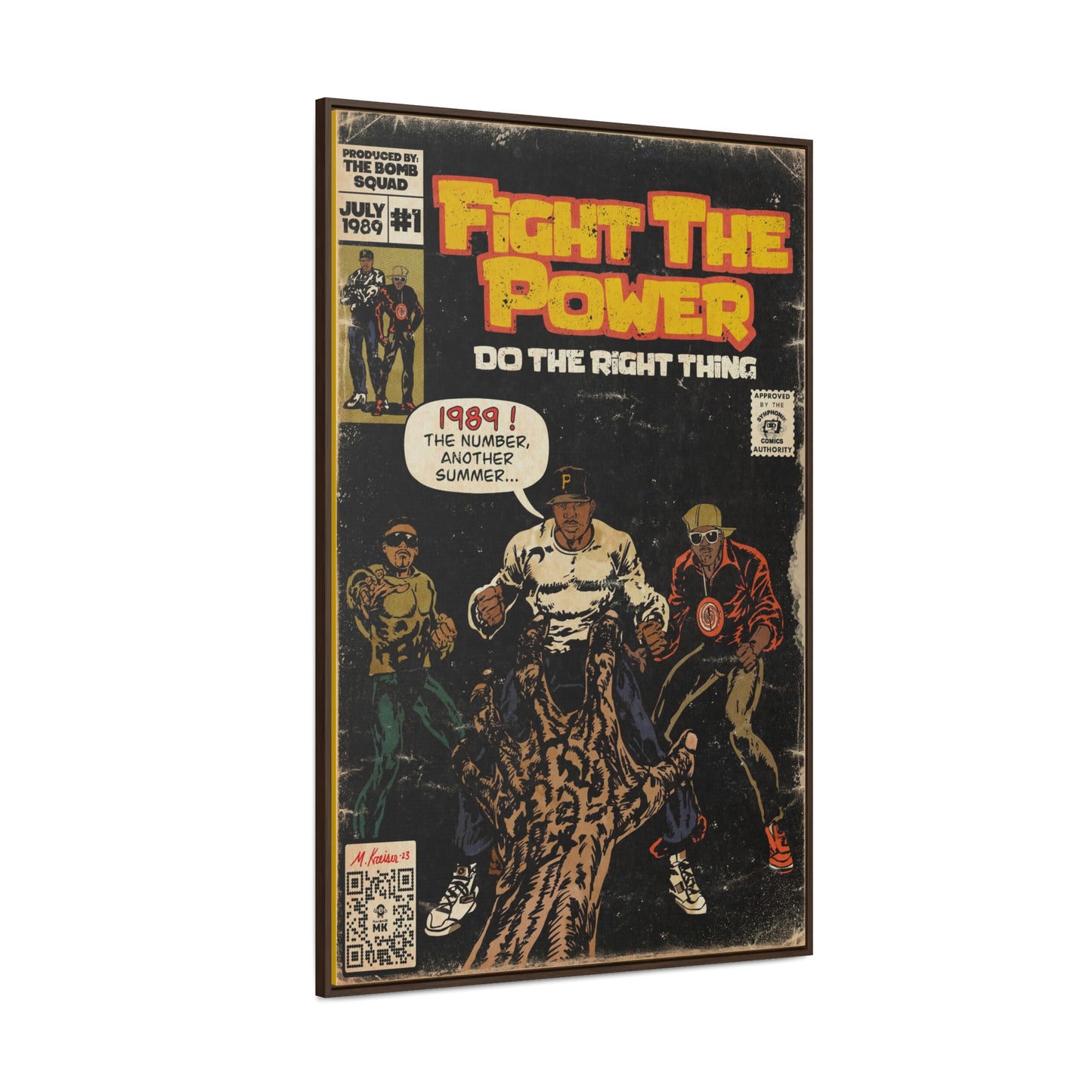 Public Enemy - Fight The Power -  Gallery Canvas Wraps, Vertical Frame